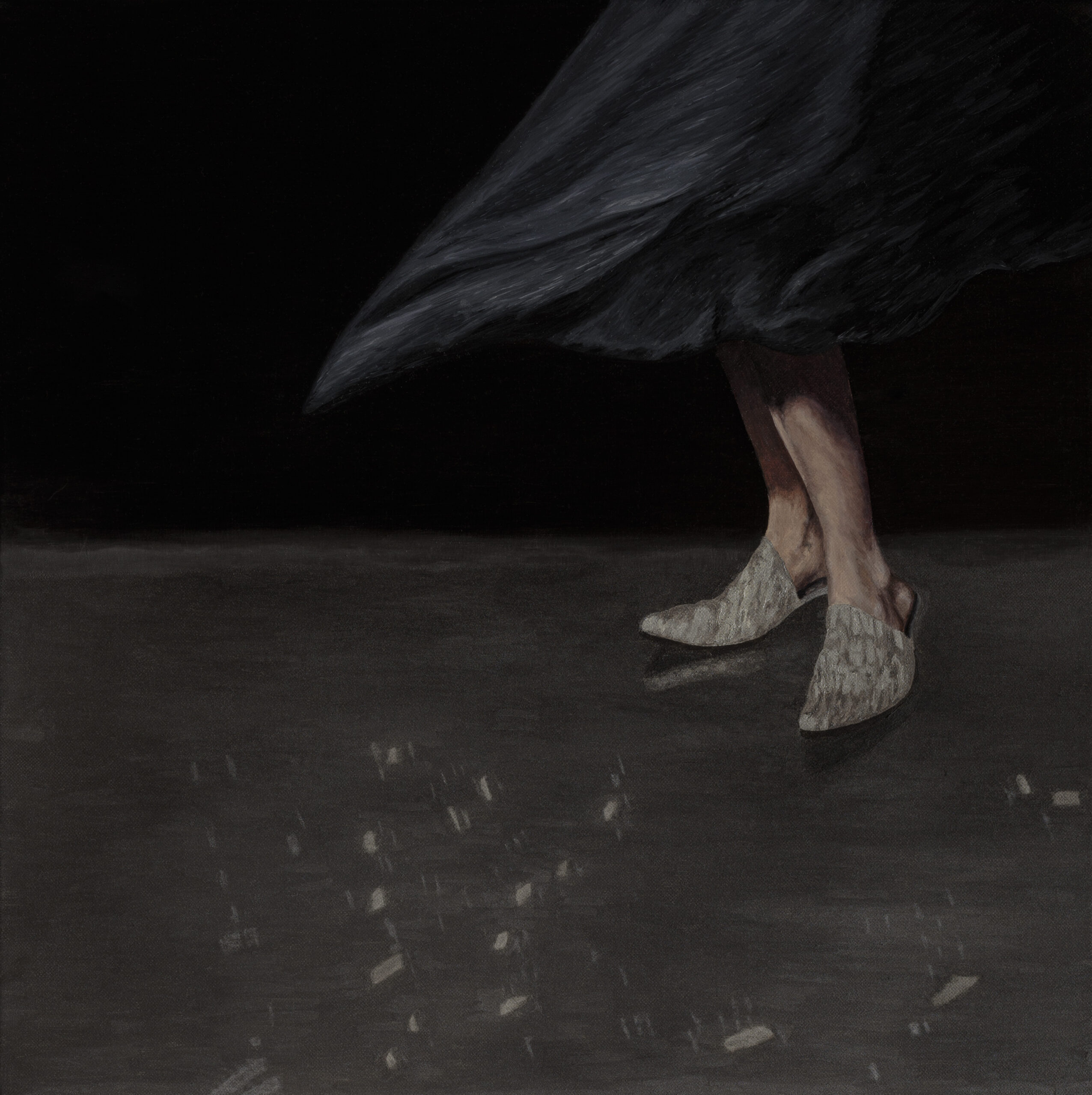 Savery_In the Wings_Oil on linen_40 x 40cm_master