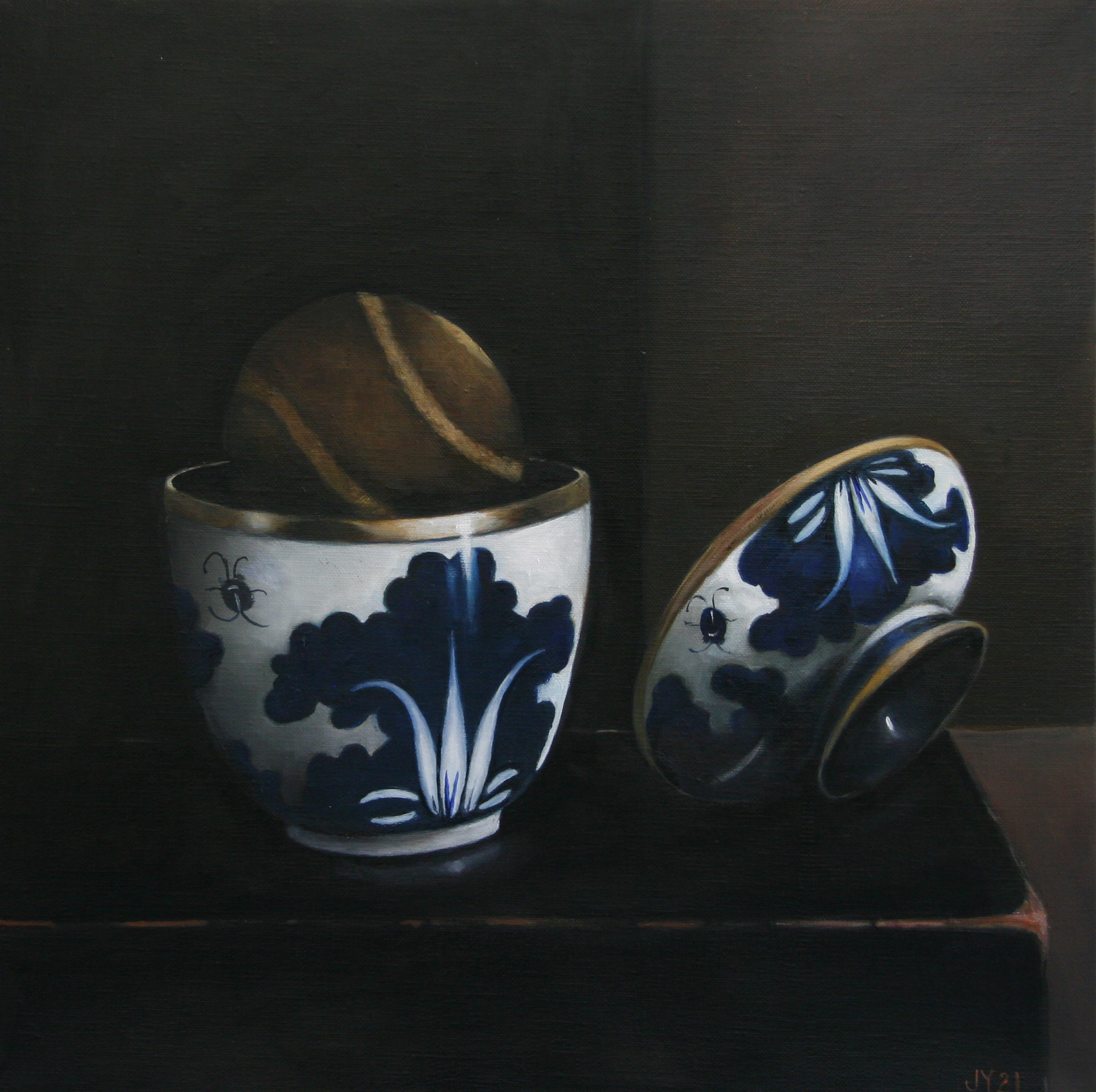 Young_Vessel with Seedpod_oil on linen_40 x 40cm