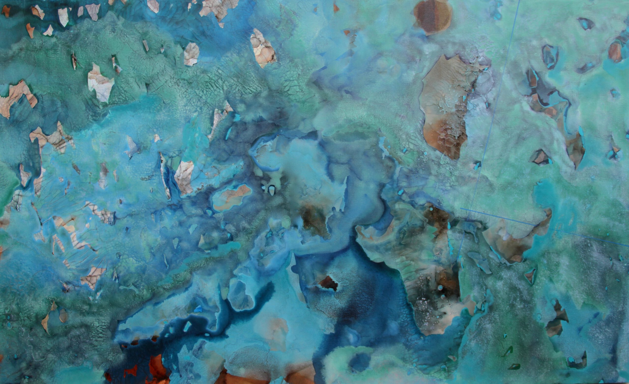 Juniper_Water Follows water_mixed media on canvas_90 x 150cm_master