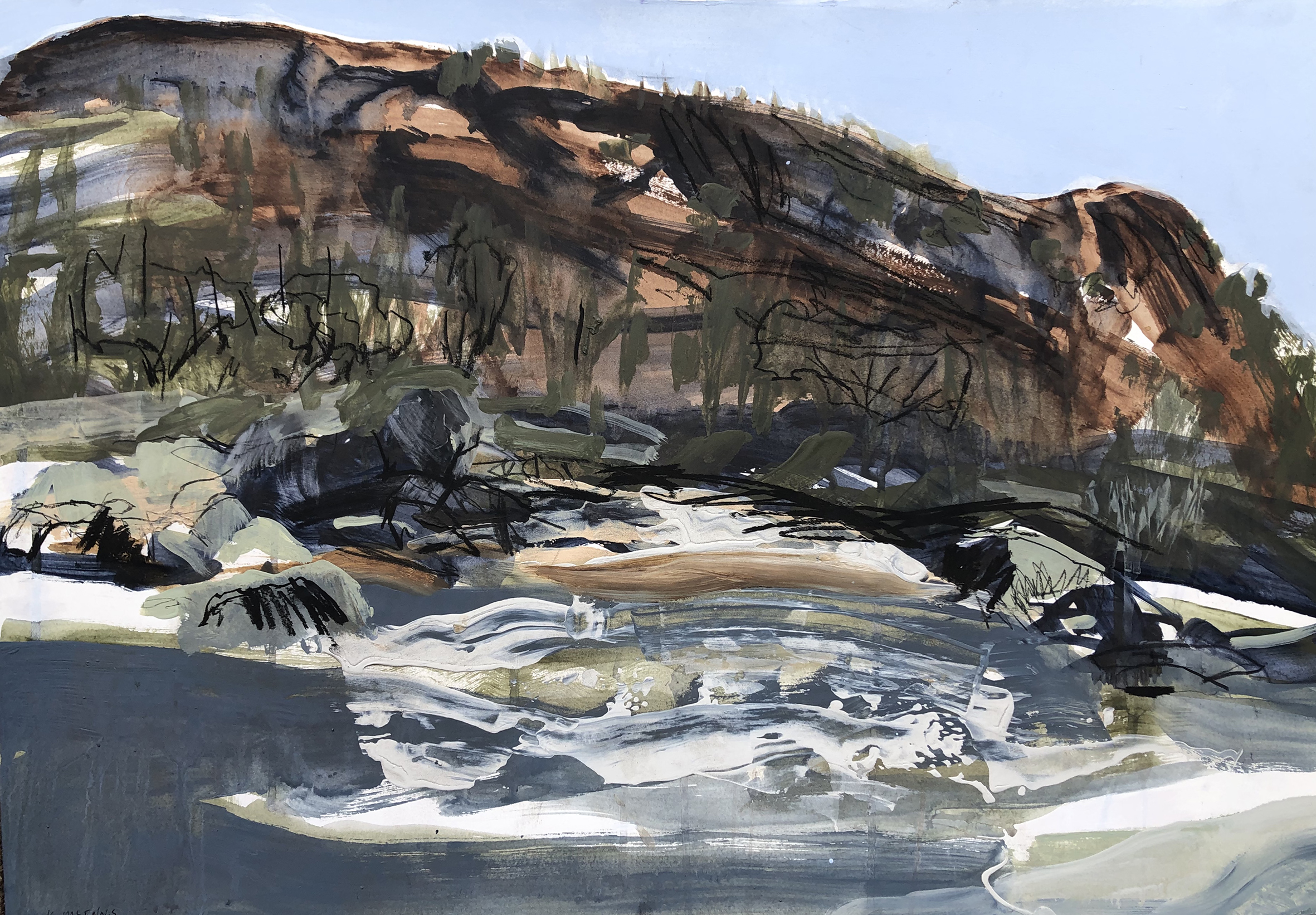 McInnis_Snowy River_Mixed Media on Paper_master