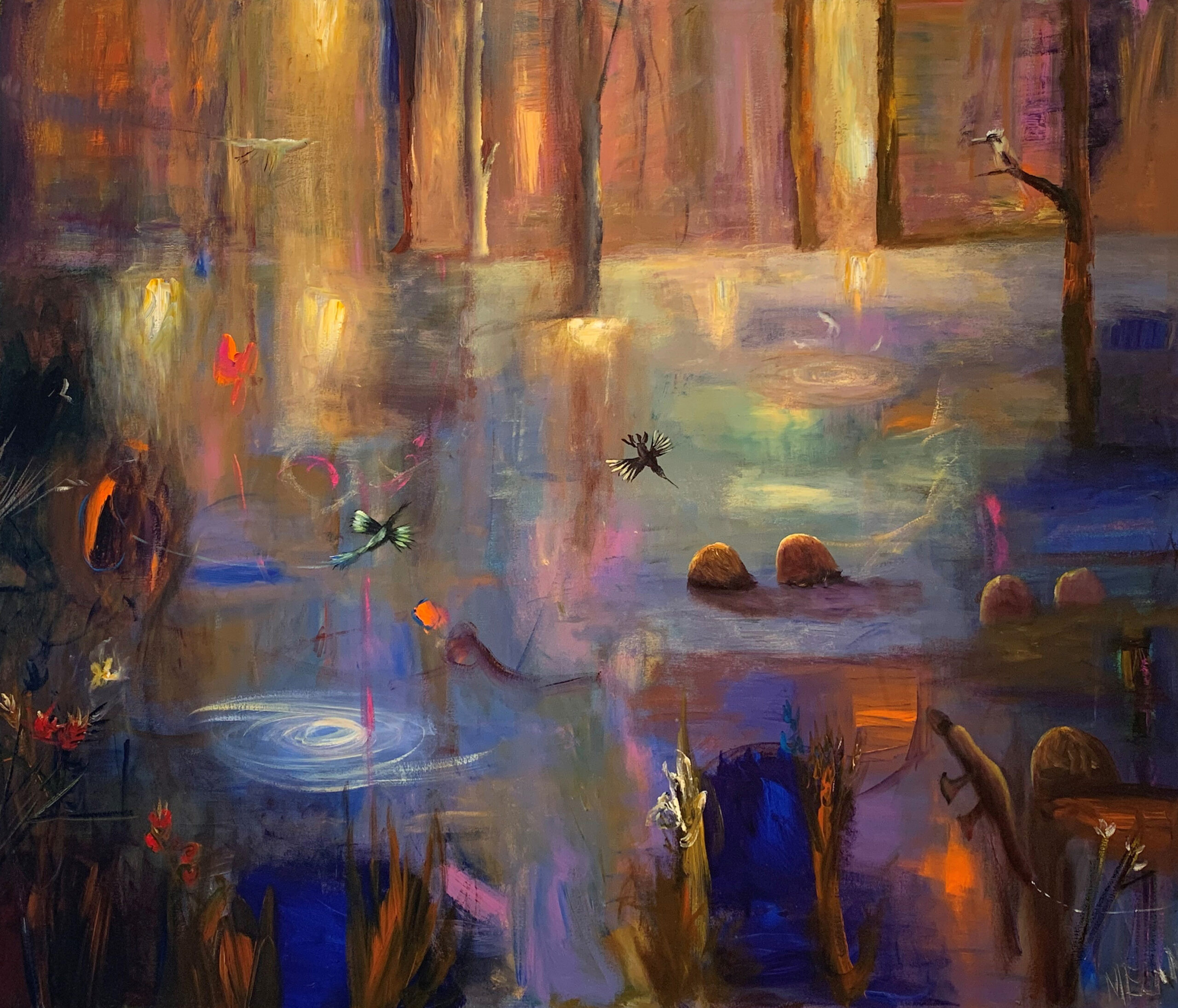 Egan_River Nymphs_oil on canvas_145 x 170cm_master