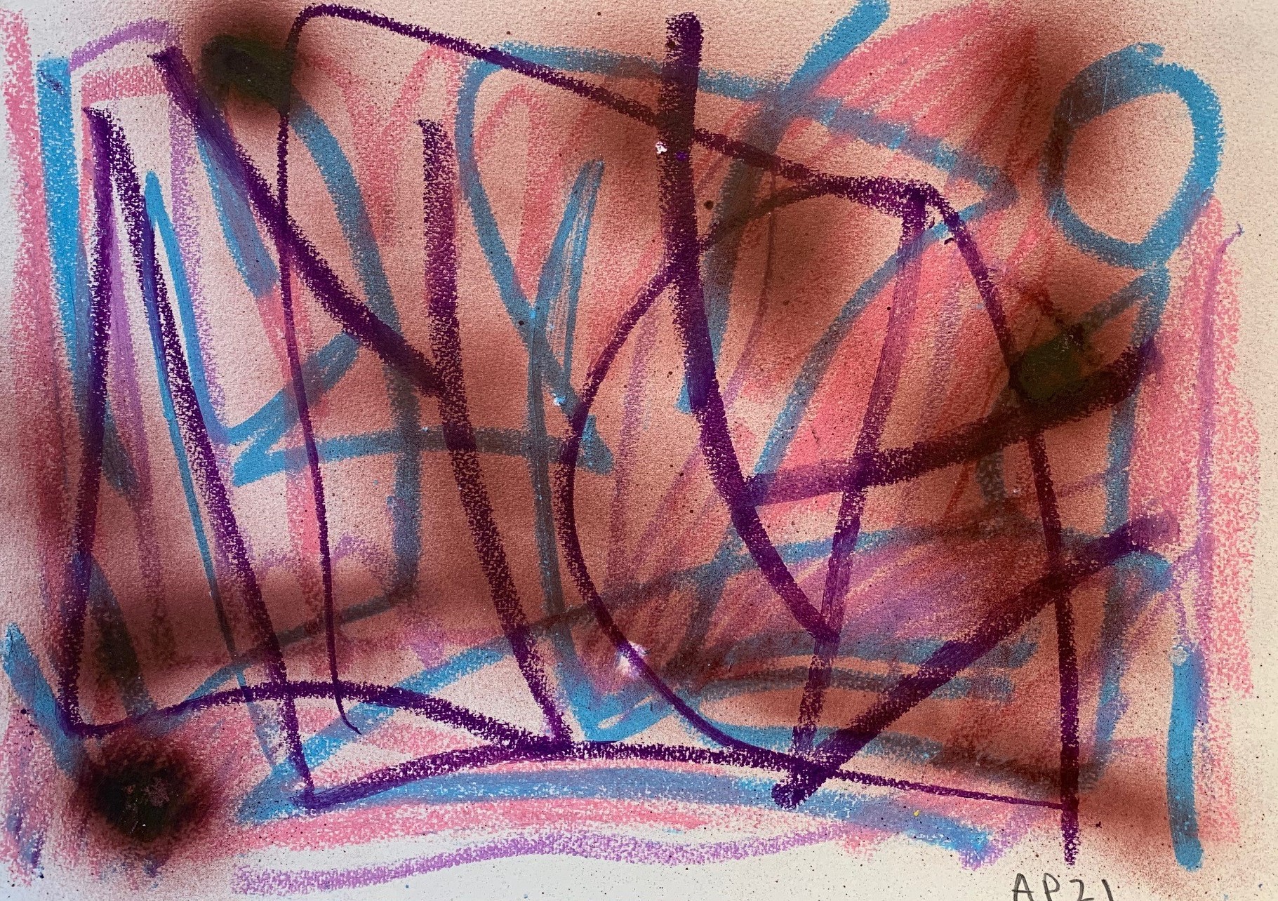 Poulet_Untitled 3 (Walk )_ pastel on paper _30 x 42cm (2)