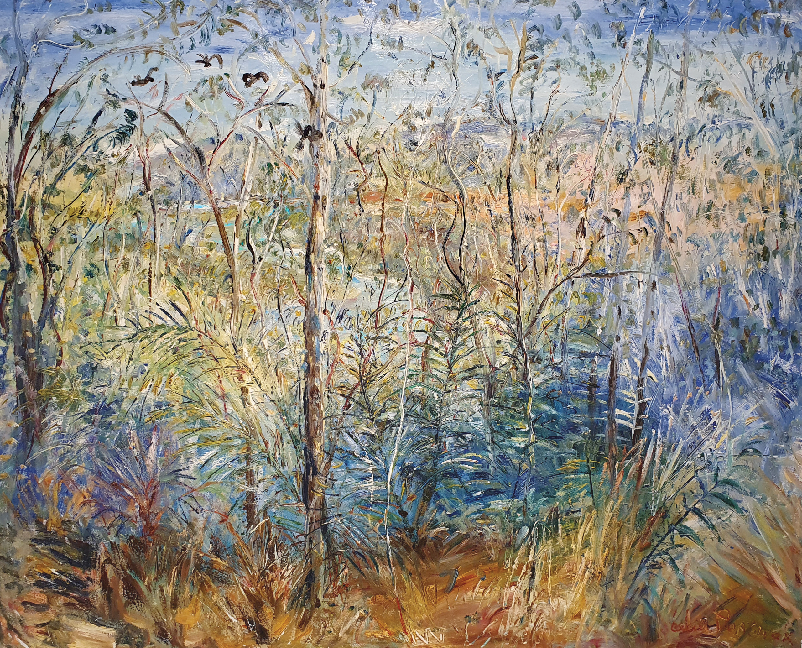 Celia Perceval- View from Eurobodalla National Park- oil on canvas - 152 x 183cm 2022 Celia Perceval- View from Eurobodalla National Park- oil on canvas - 152 x 183cm 2022