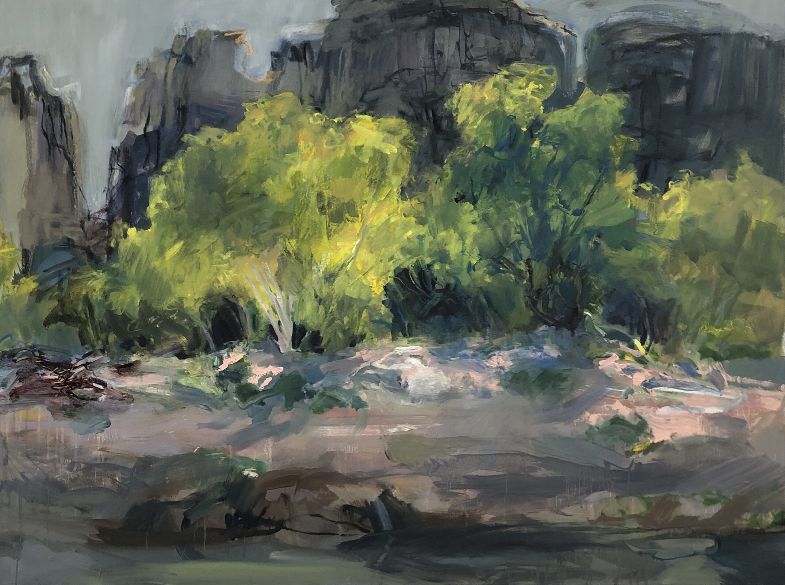 Kerry McInnis 'Geike Cliffs' oil on canvas 92 x 122cm $10,000