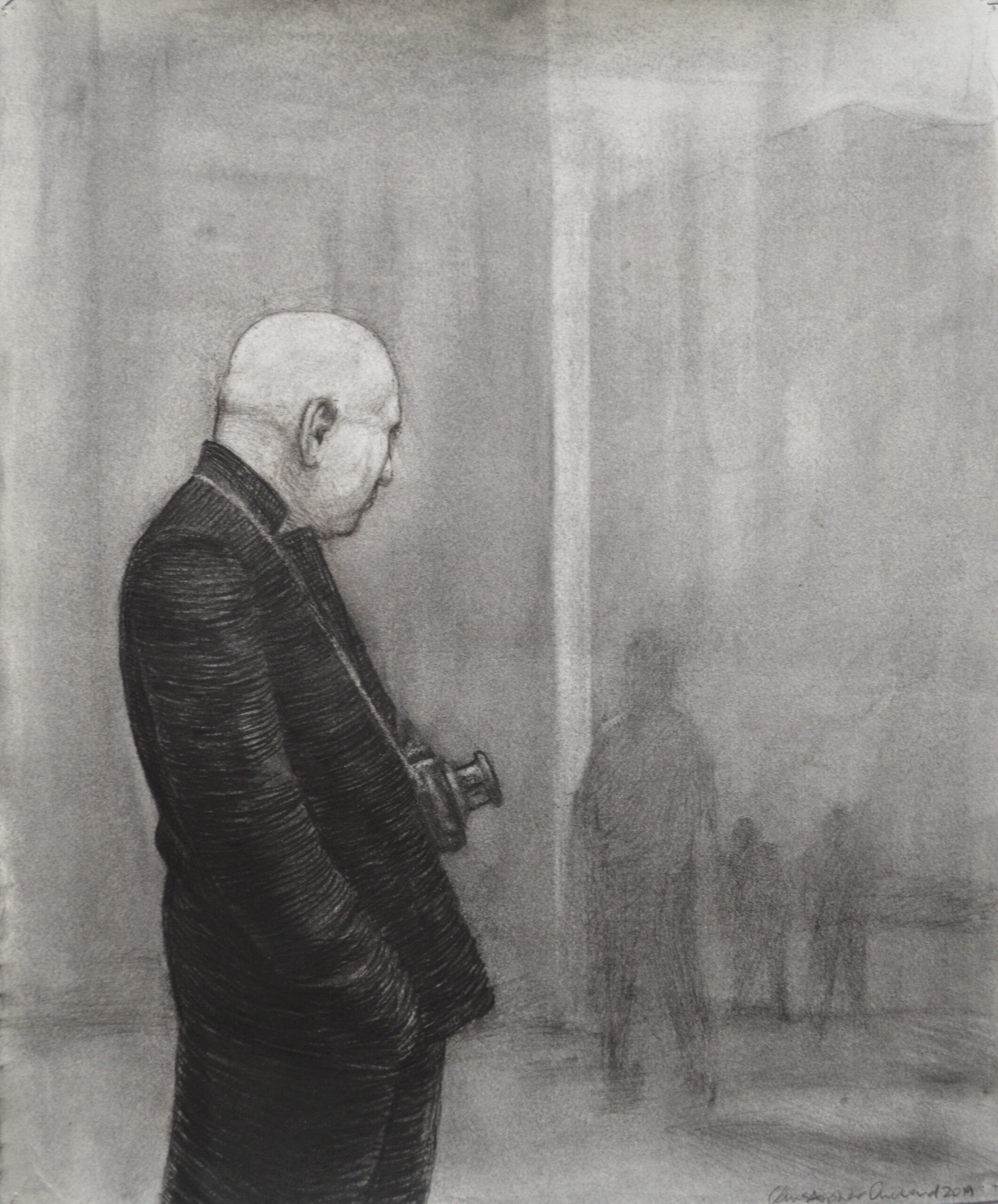 Orchard_The Journalist_Charcoal on paper_49.5x41cm