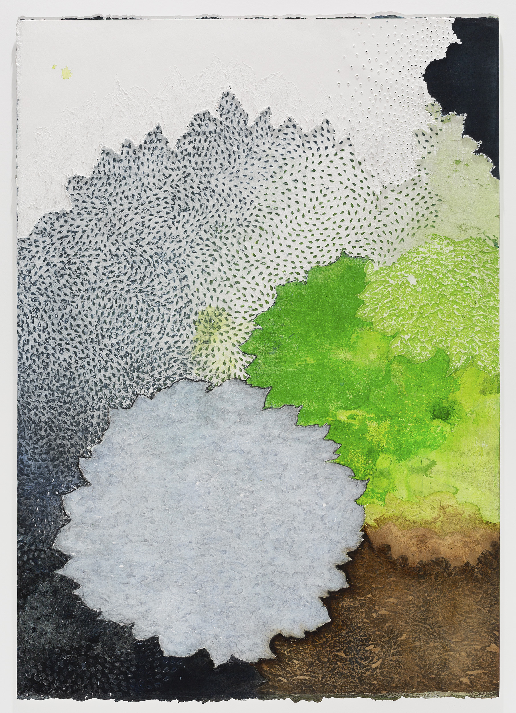 Melinda Schawel Undergrowth 3 mixed media on torn and perforated paper assemblage 105 x 75cm $5,500