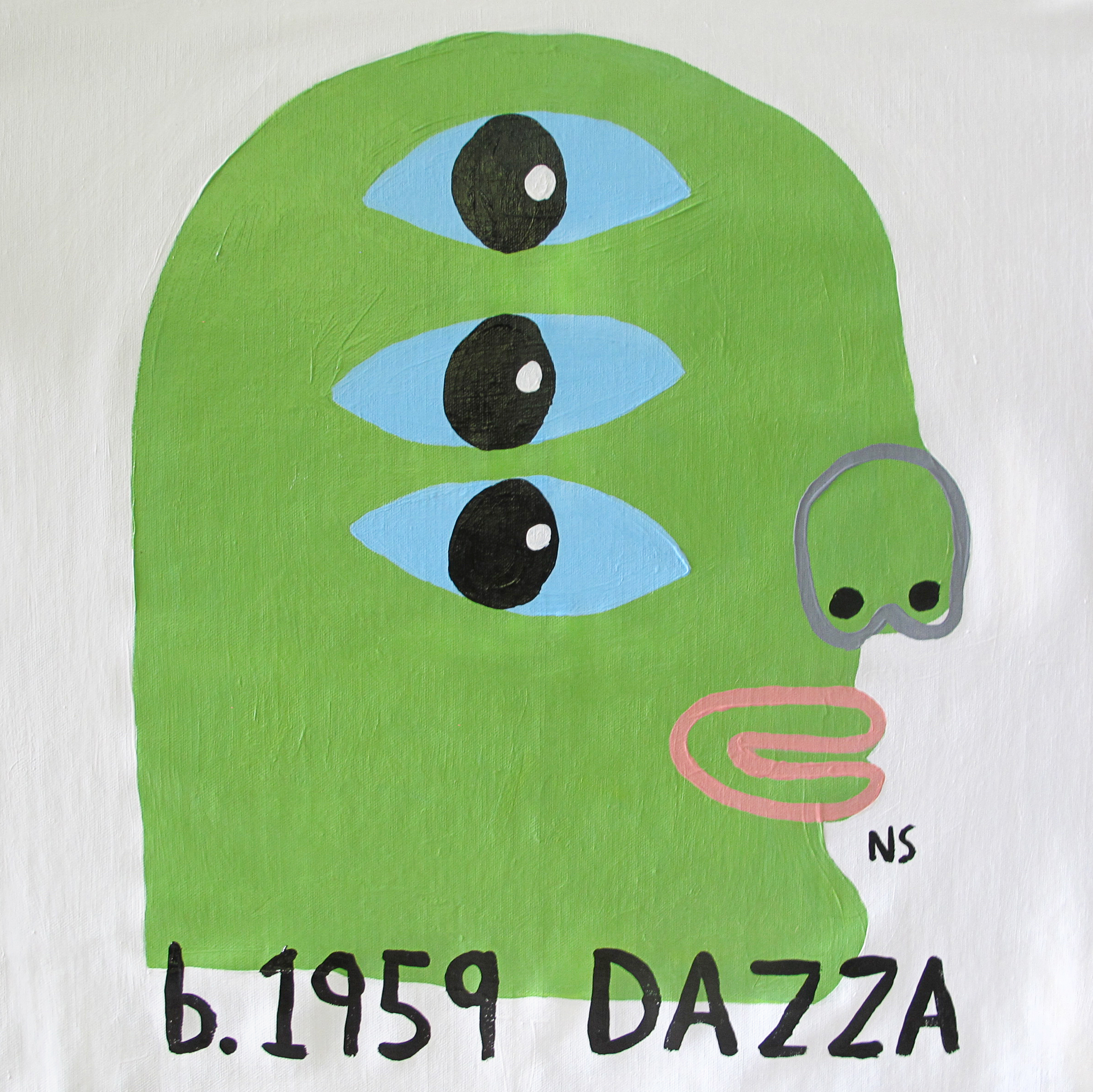 Nigel Sense 'Dazza' acrylic on canvas 50 x 50cm