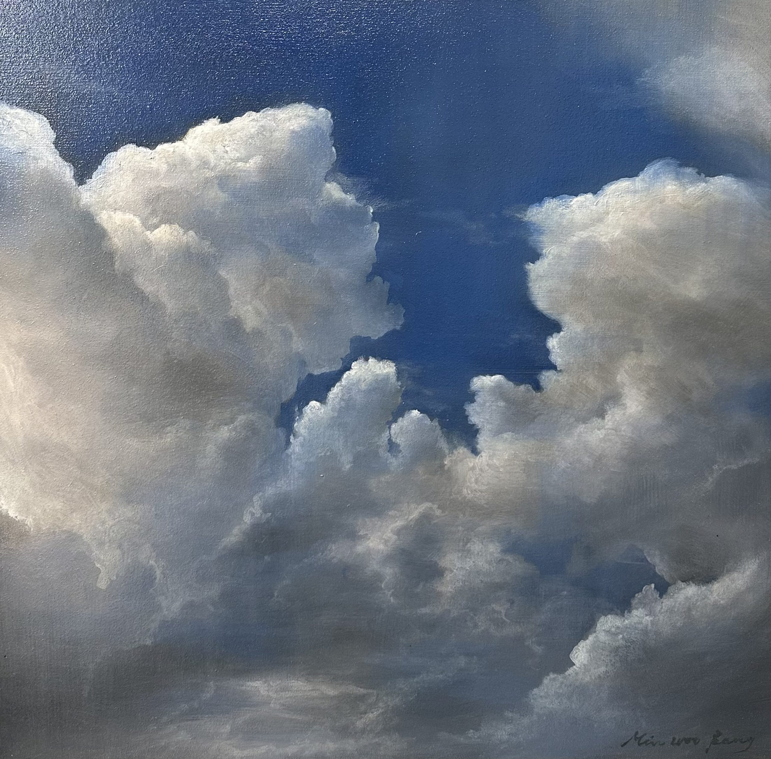 Min-Woo Bang 'Sculptural Clouds' oil on polyester 40 x 40cm  $3,800