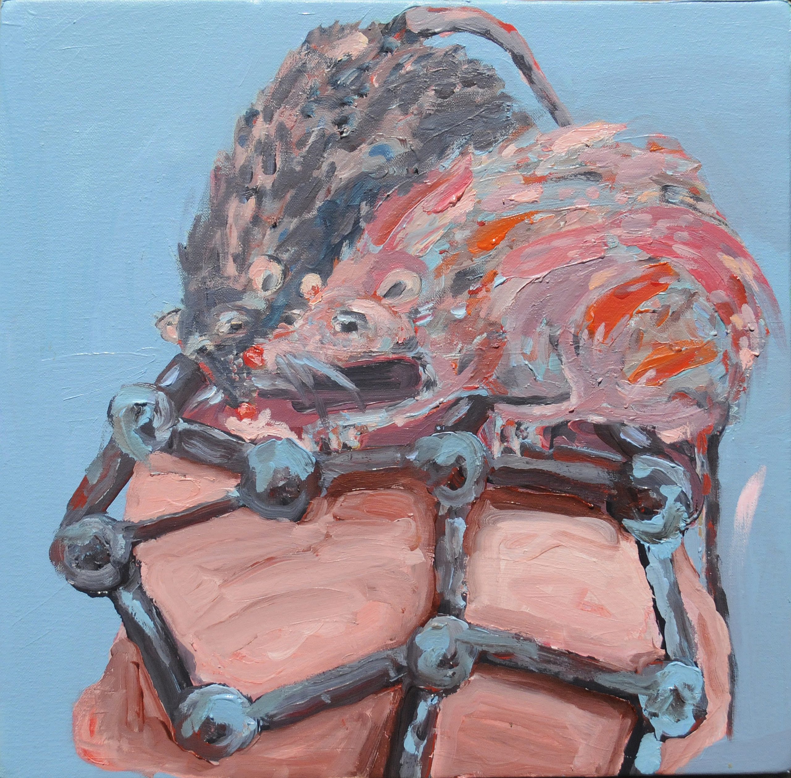 Genevieve Carroll 'Monument Two' oil on canvas 40 x 40cm $1,800