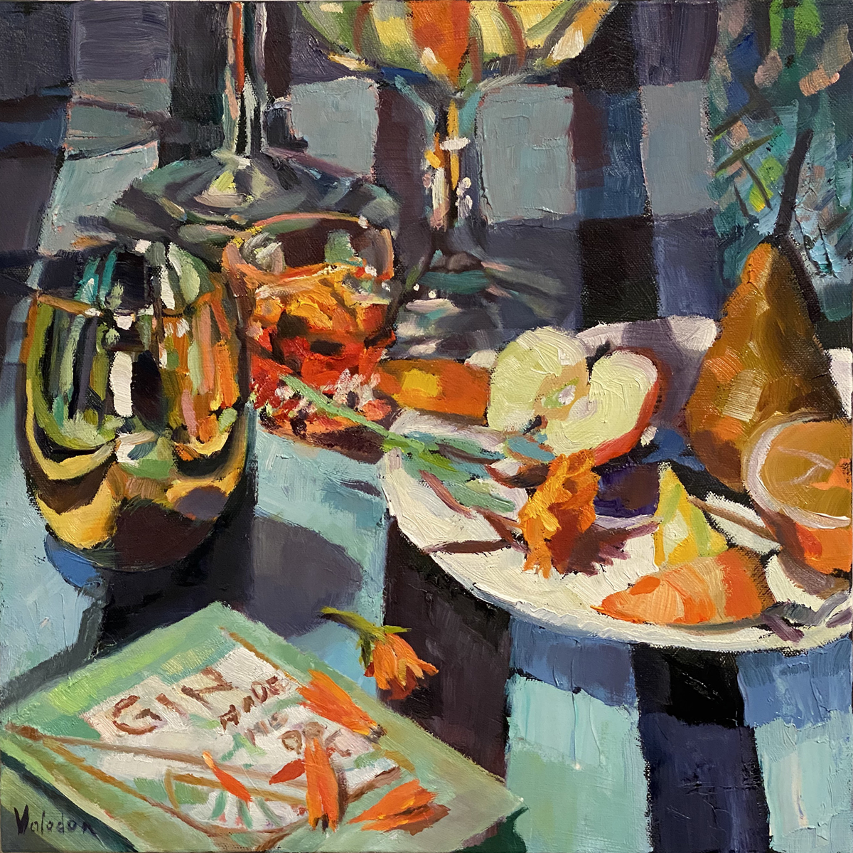 Rosemary Valadon 'Summer Days 1' oil on canvas 40 x 40cm $4,500