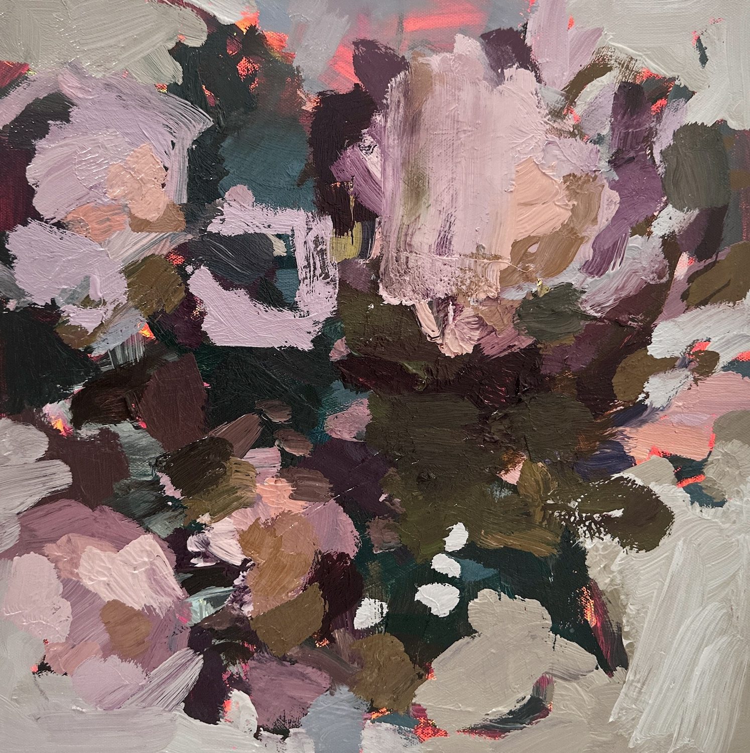 Llewellyn Skye 'Watch Me Bloom 4' 40x40cm acrylic & oil on canvas $2,000