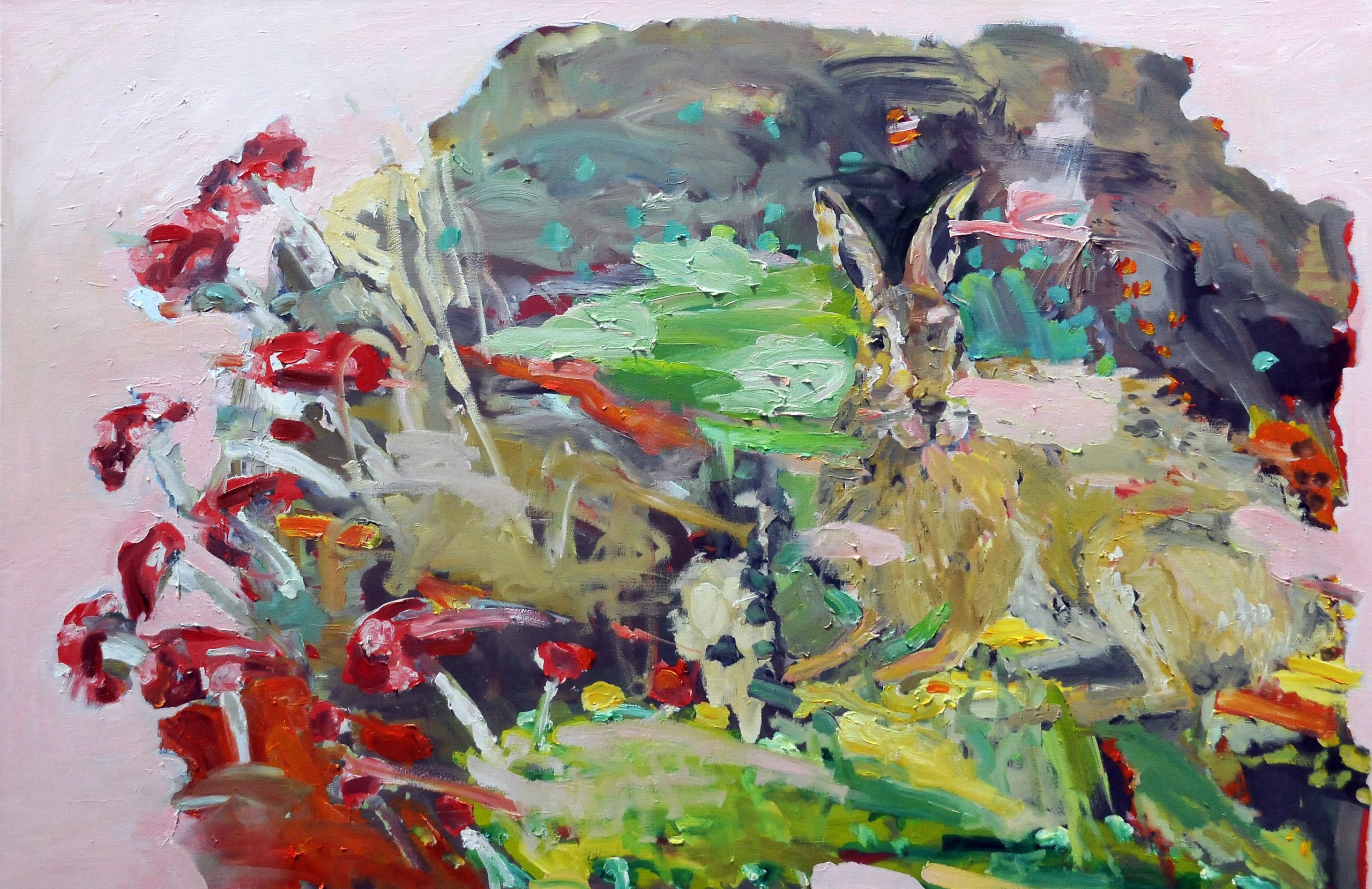 Genevieve Carroll 'The Paddock of Colour' oil and acrylic on canvas 86cm x 138cm $6,000 SOLD