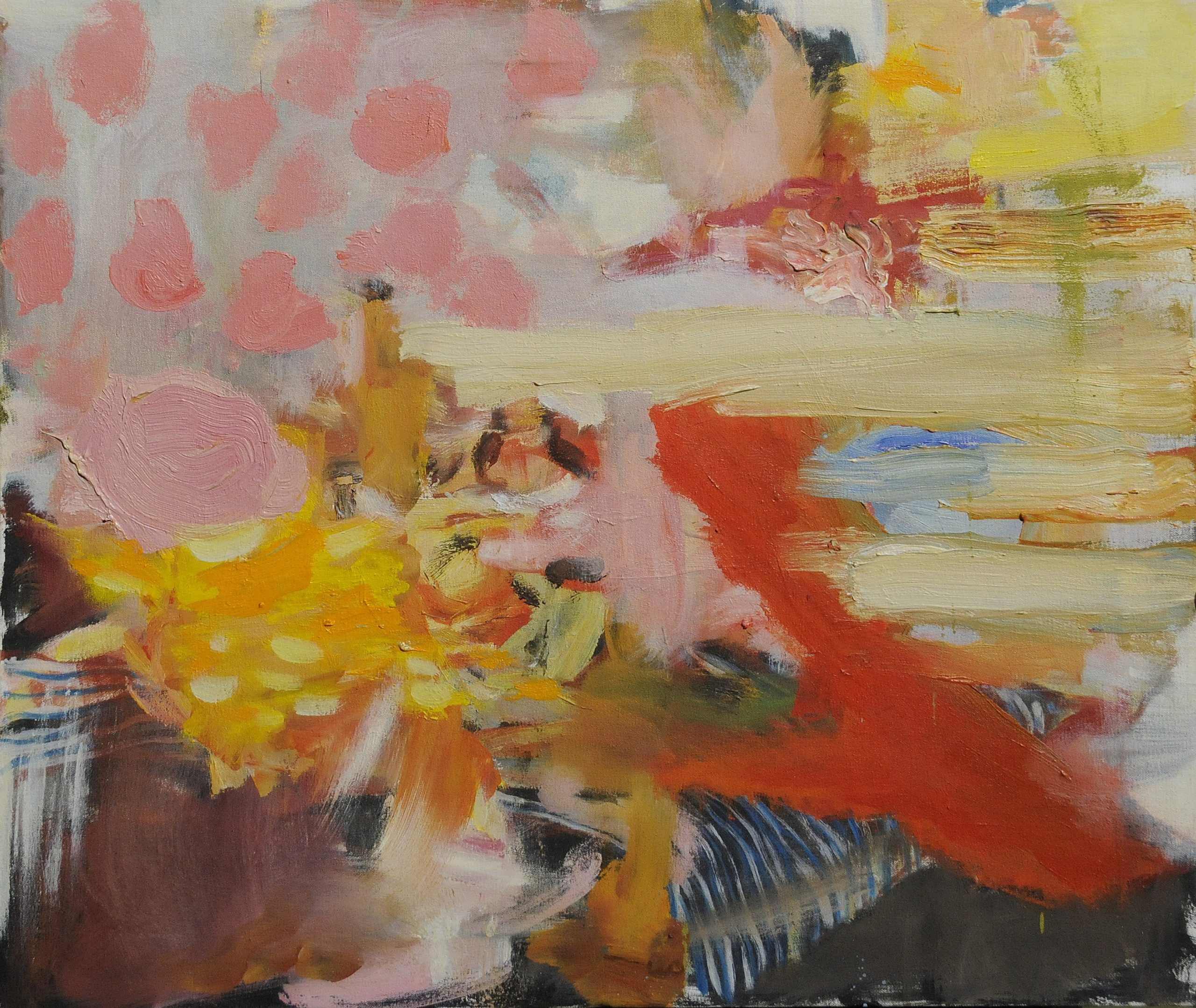 Genevieve Carroll 'Under pink clouds' oil on canvas 53 x 62cm $2,750