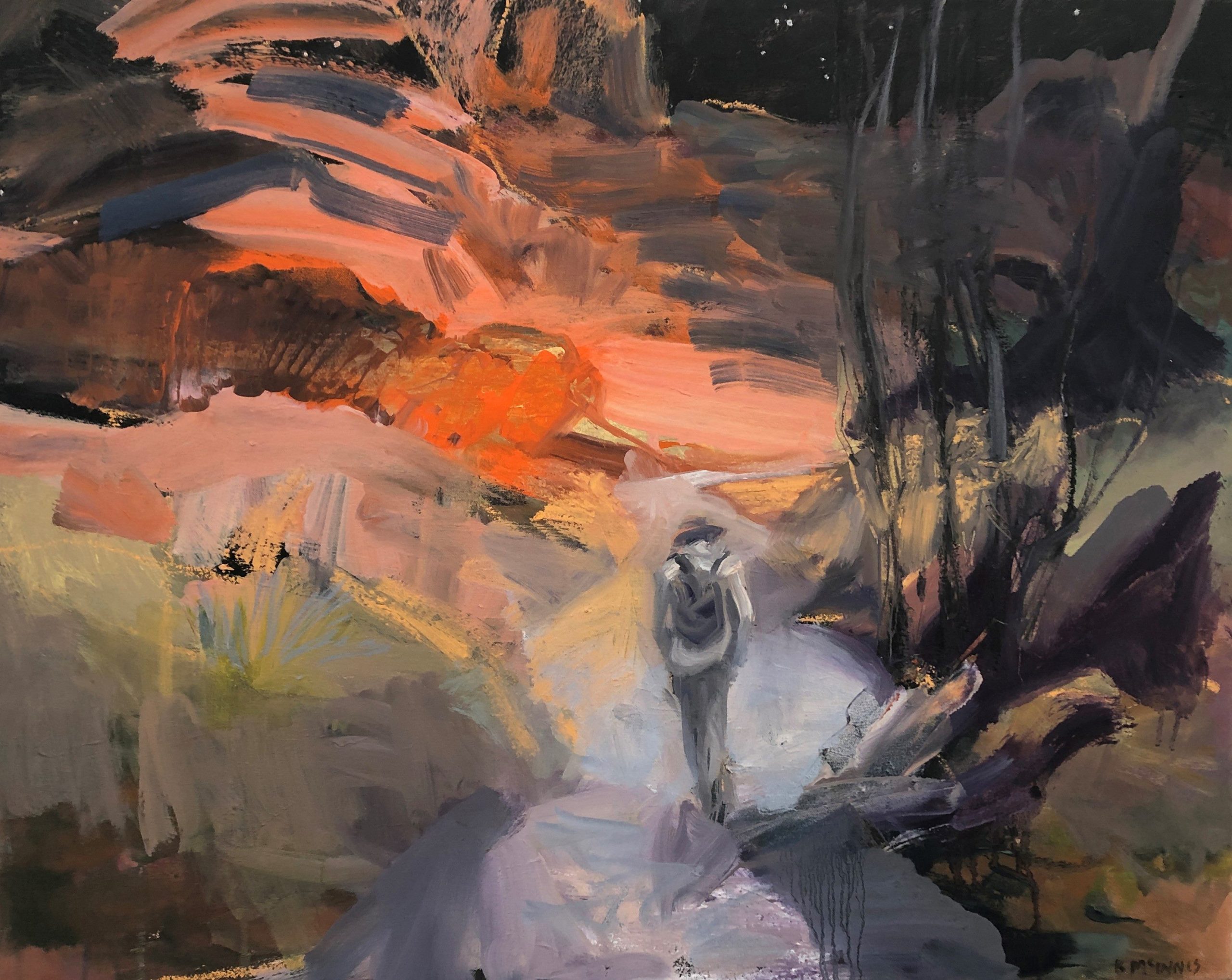 Kerry McInnis 'Nightwalker' oil on canvas 64 x 79cm $4,800