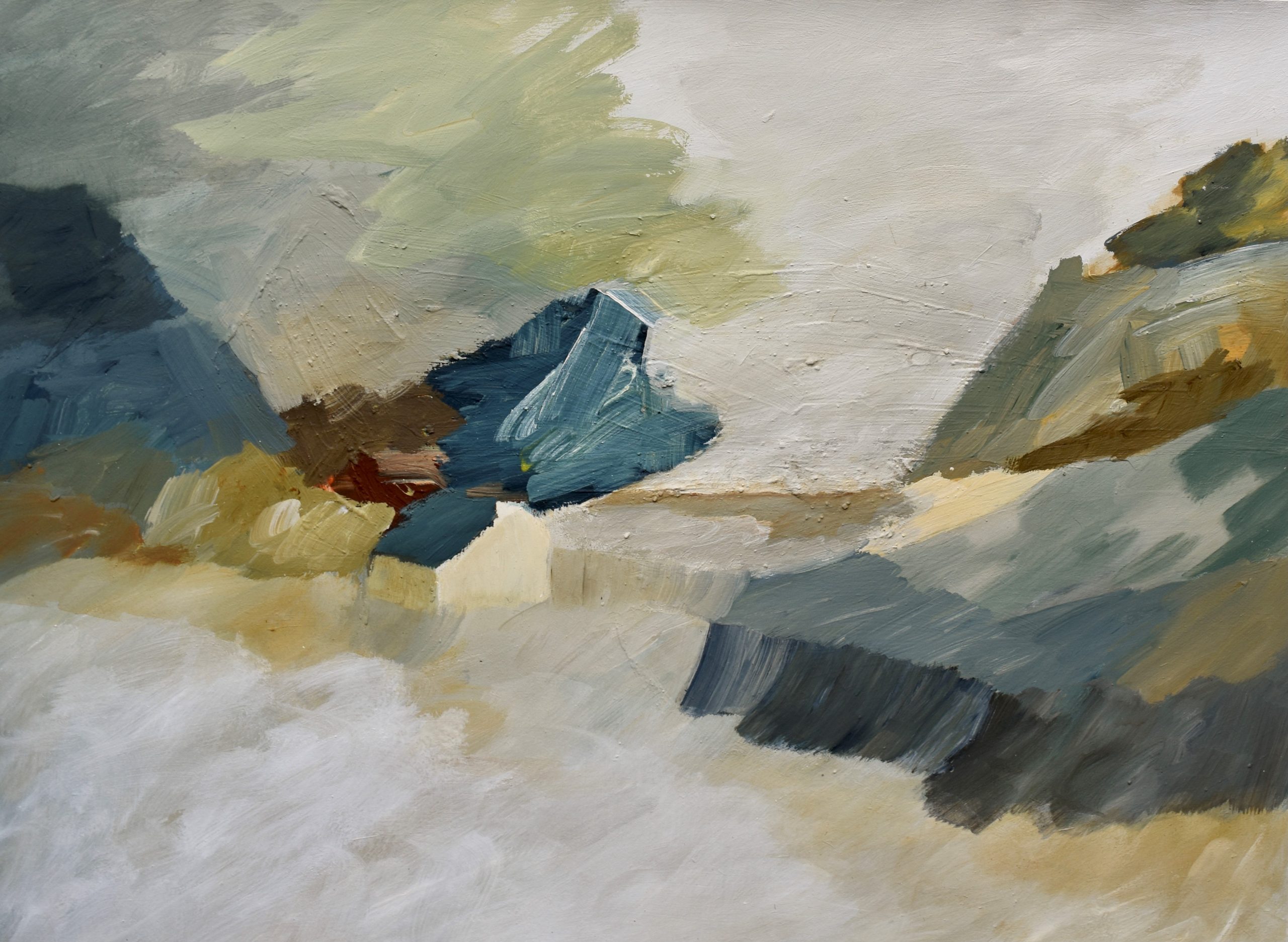 Eleanor Millard 'A Rough White Sea' acrylic on Dutch aquatint paper 76 x 98cm $6,500