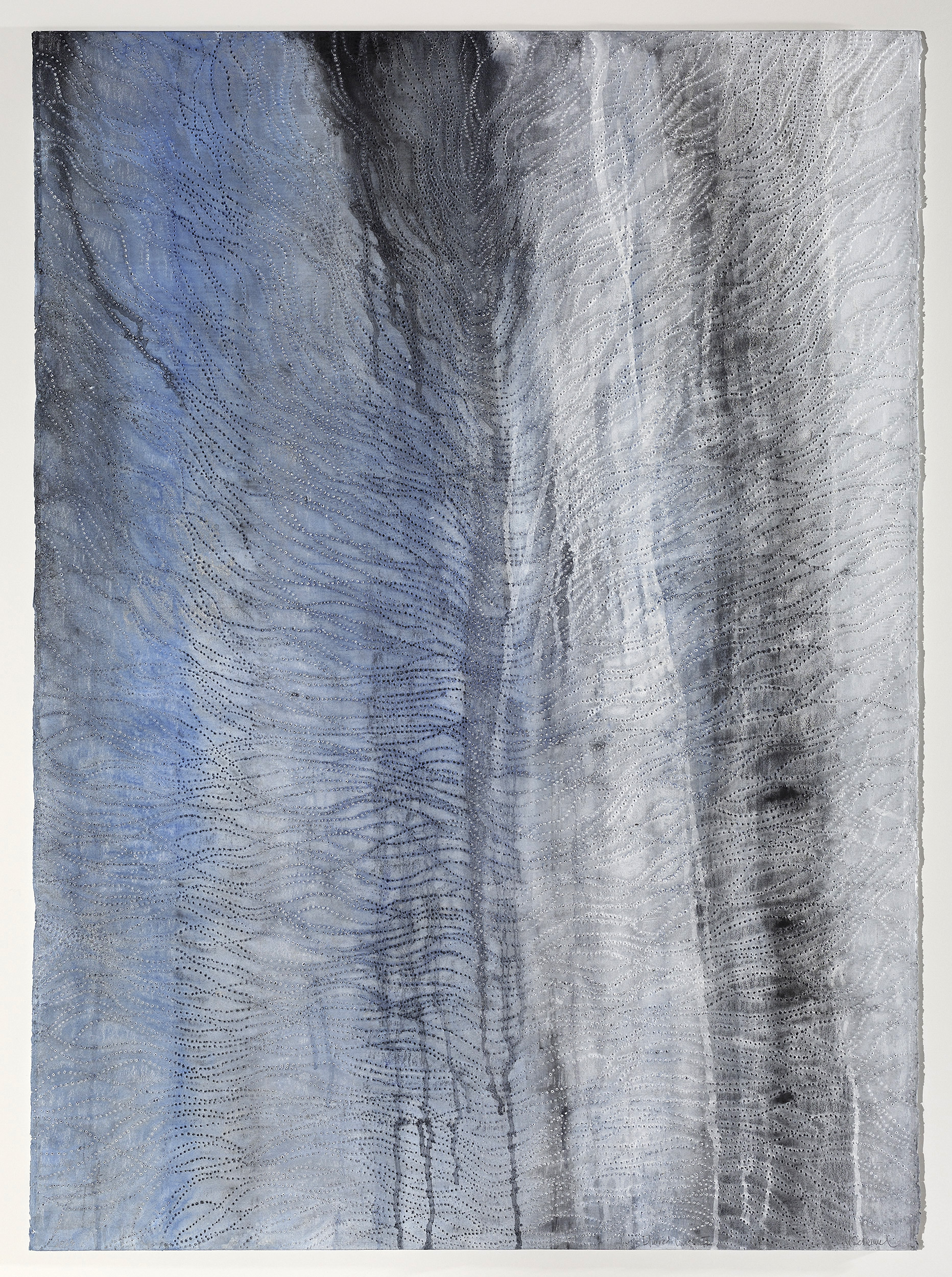 Melinda Schawel 'Blurred Lines II' ink, graphite on perforated paper 105 x 75cm $6,600