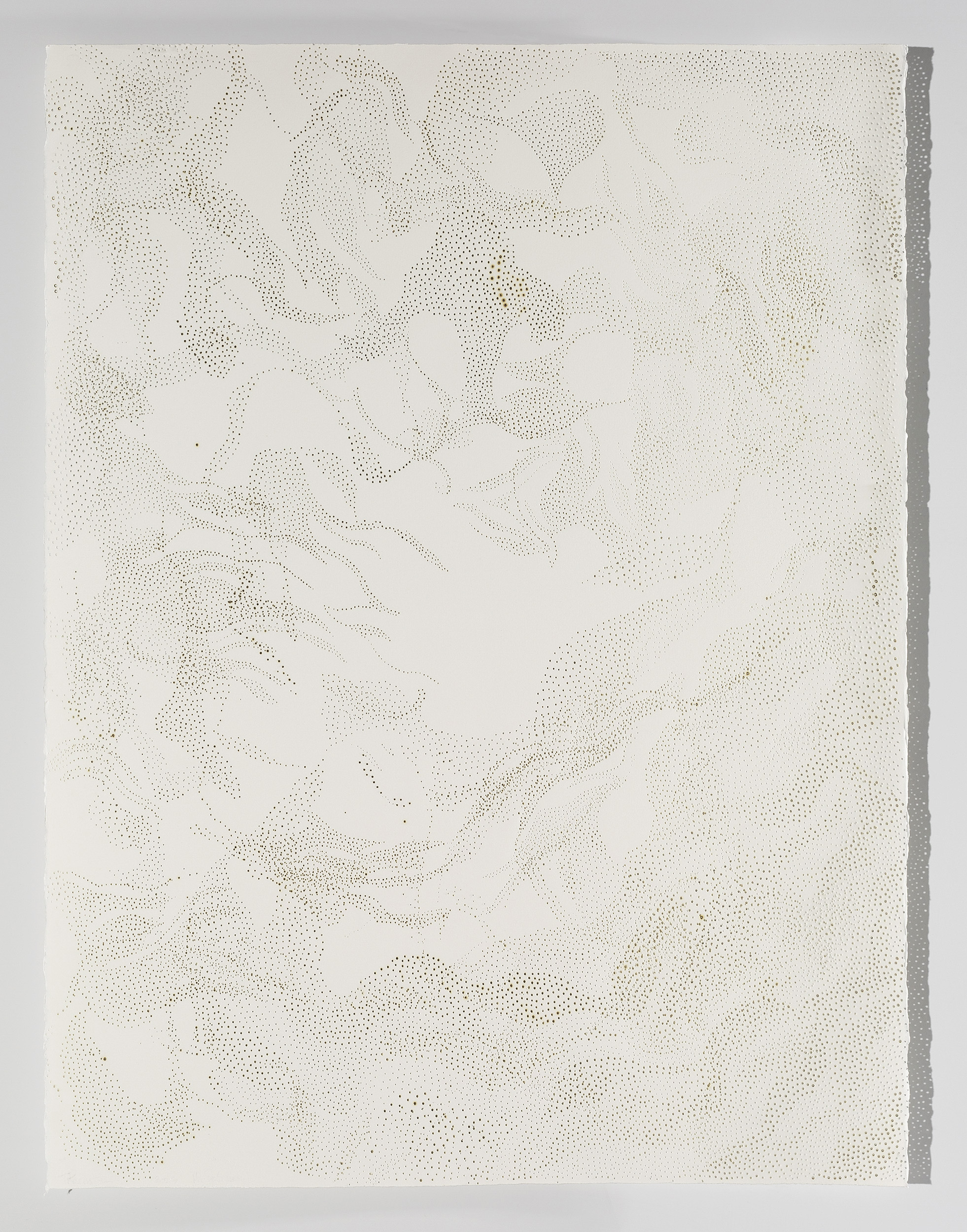 Melinda Schawel 'Traces I' perforated paper 76 x 57cm $3,800