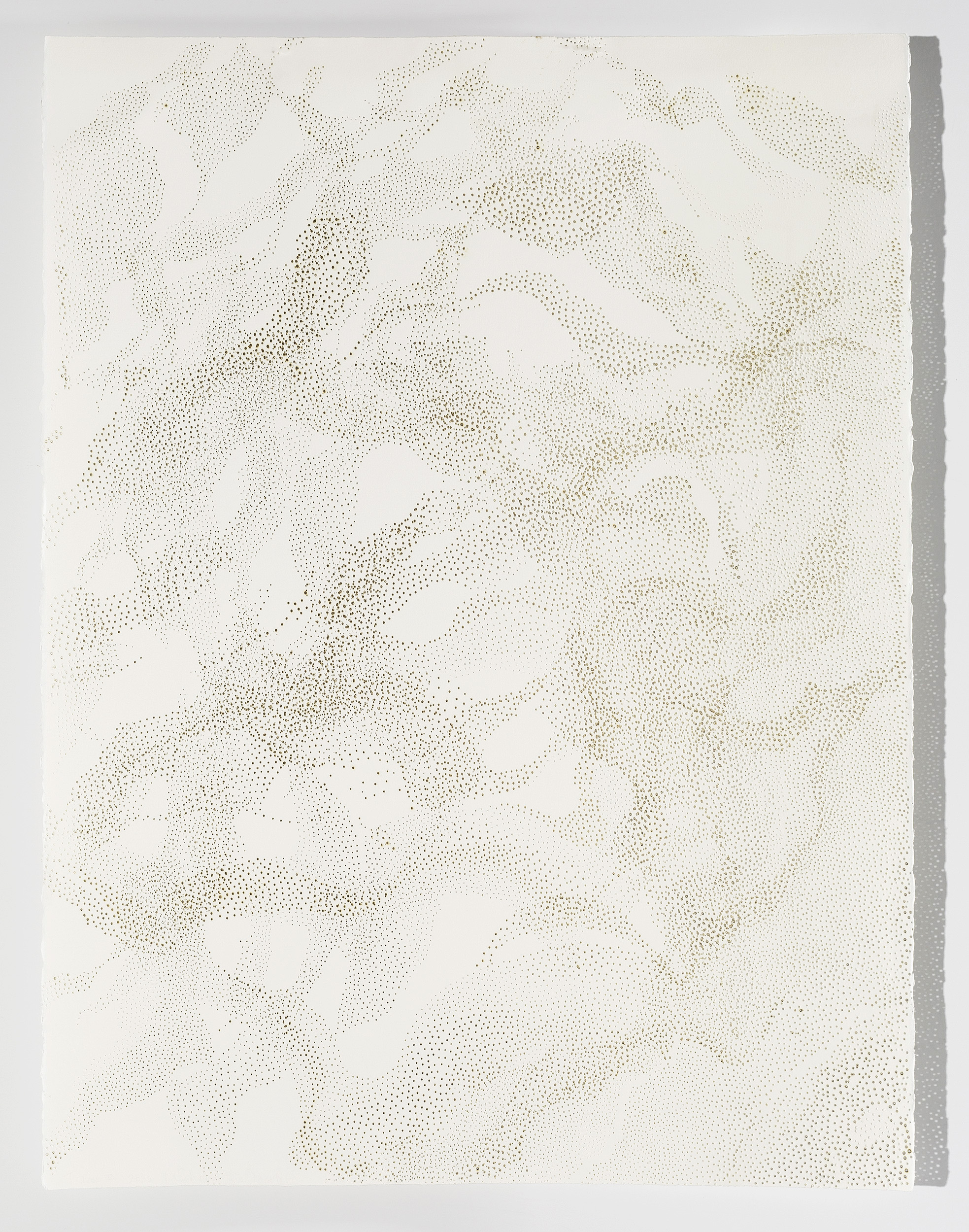 Melinda Schawel 'Traces III' perforated paper 76 x 57cm $3,800