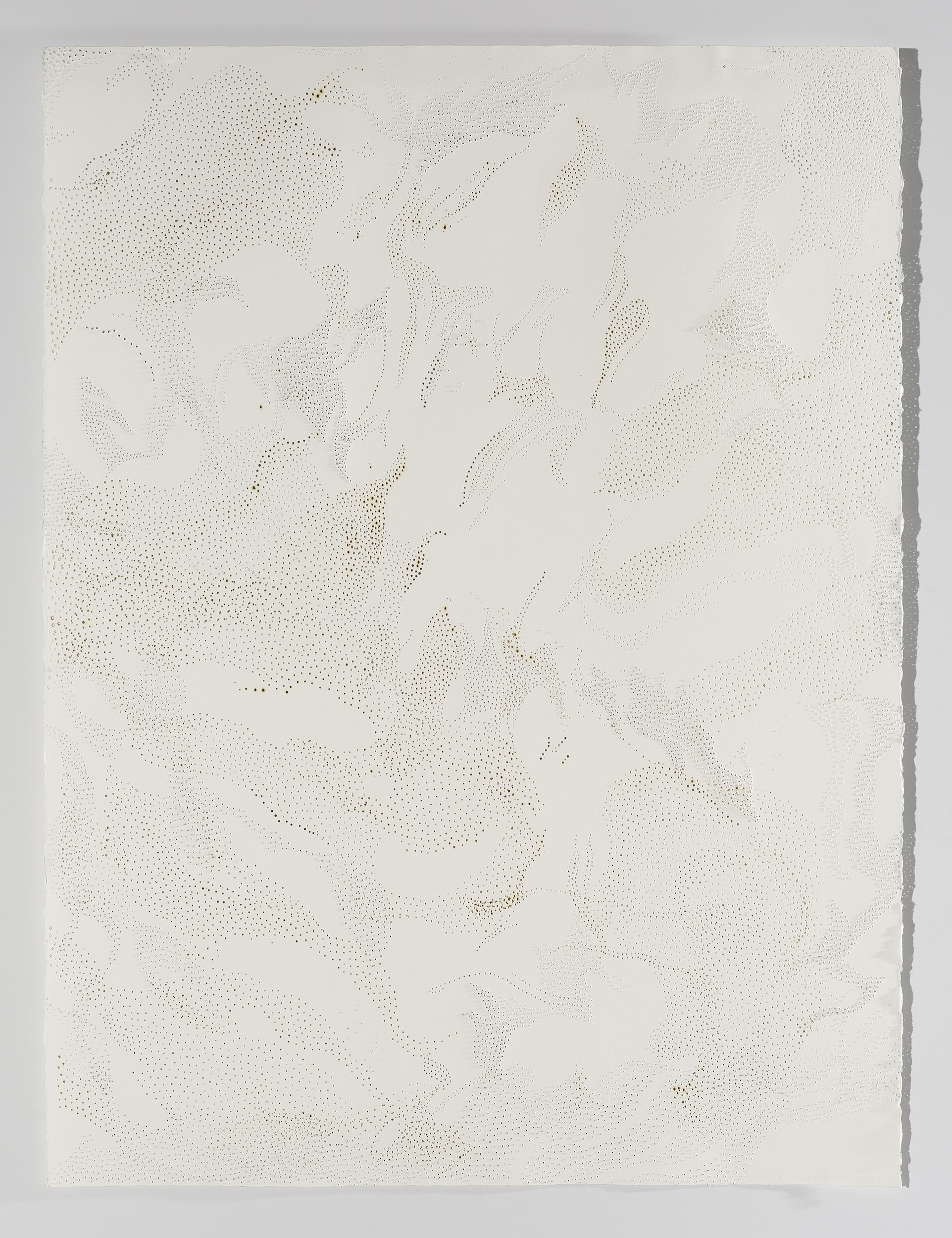 Melinda Schawel 'Traces IV' perforated paper 76 x 57cm $3,800