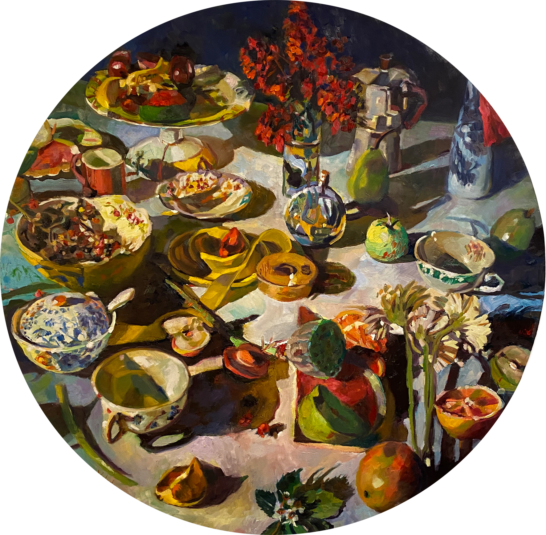 Rosemary Valadon 'Almost Everything' oil on wood panel 122 x 122cm