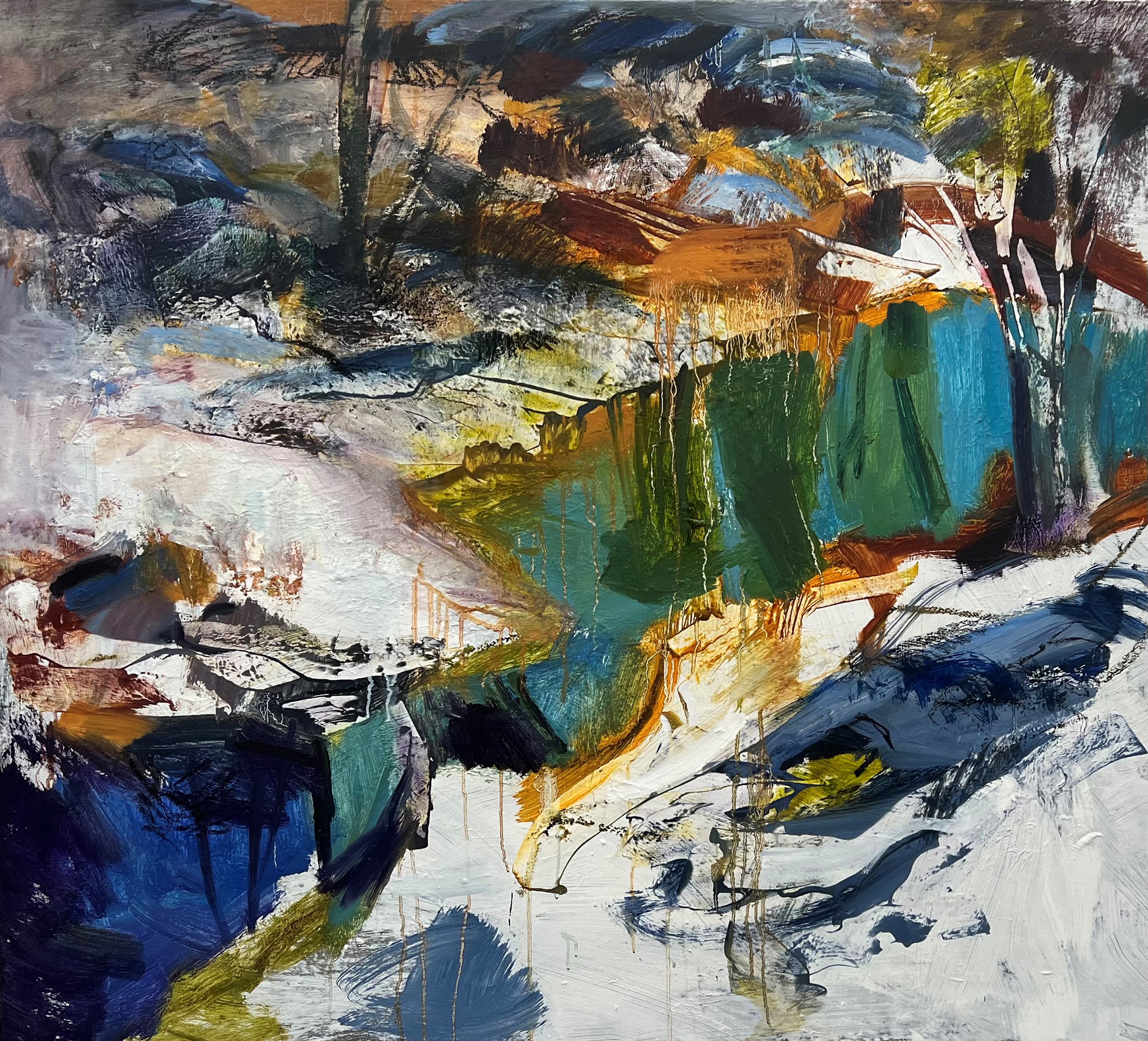Kerry McInnis 'Snow Creek' oil on canvas 92 x 102cm $9,000