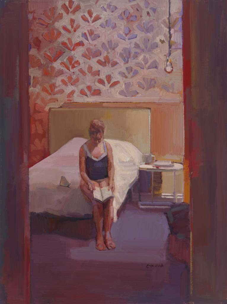 Dagmar Cyrulla 'After Hopper 1' oil on paper on board 48 x 36cm $4,950