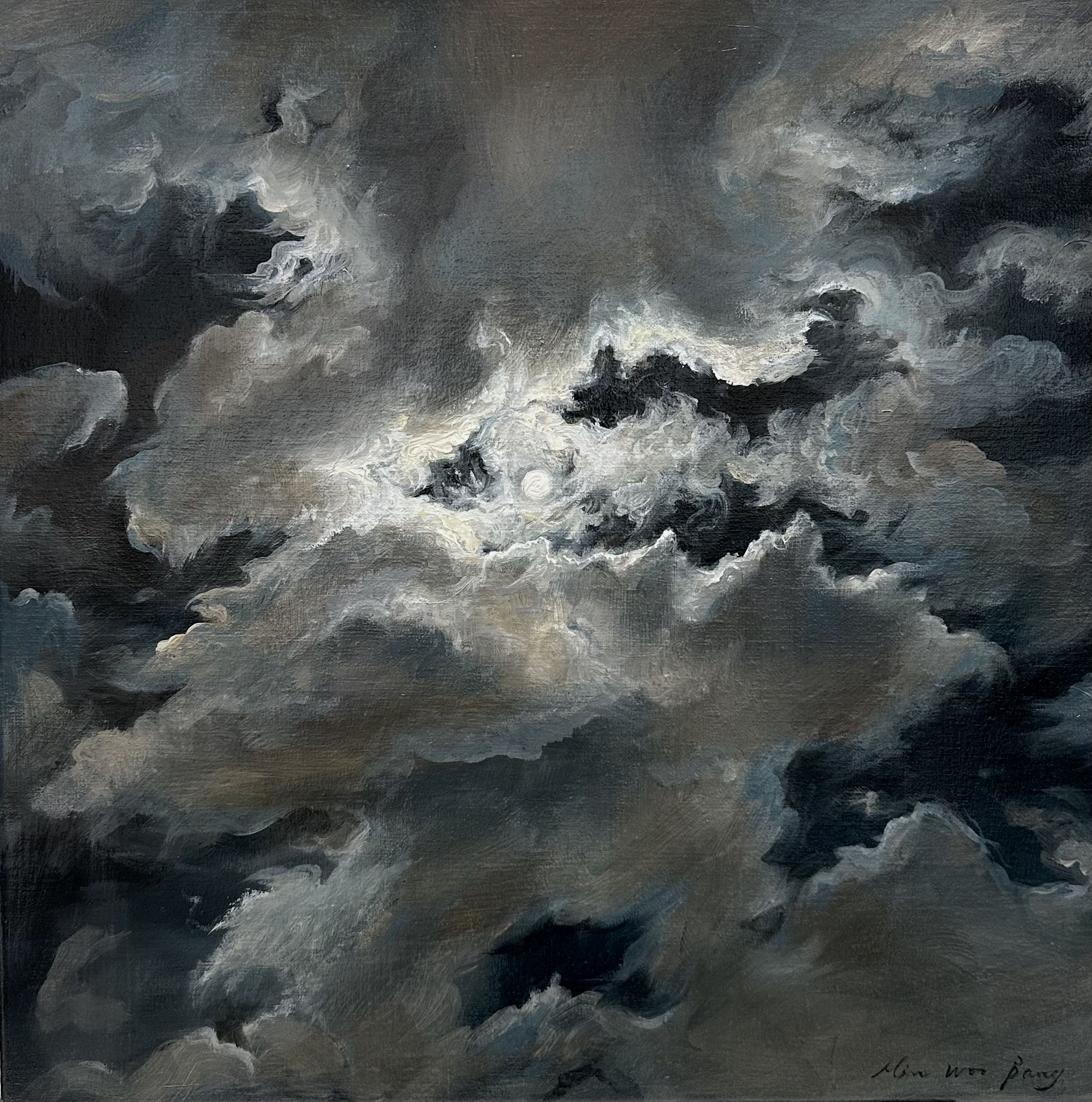 Min-Woo Bang 'Night Clouds' oil on linen 40 x 40cm $4,000
