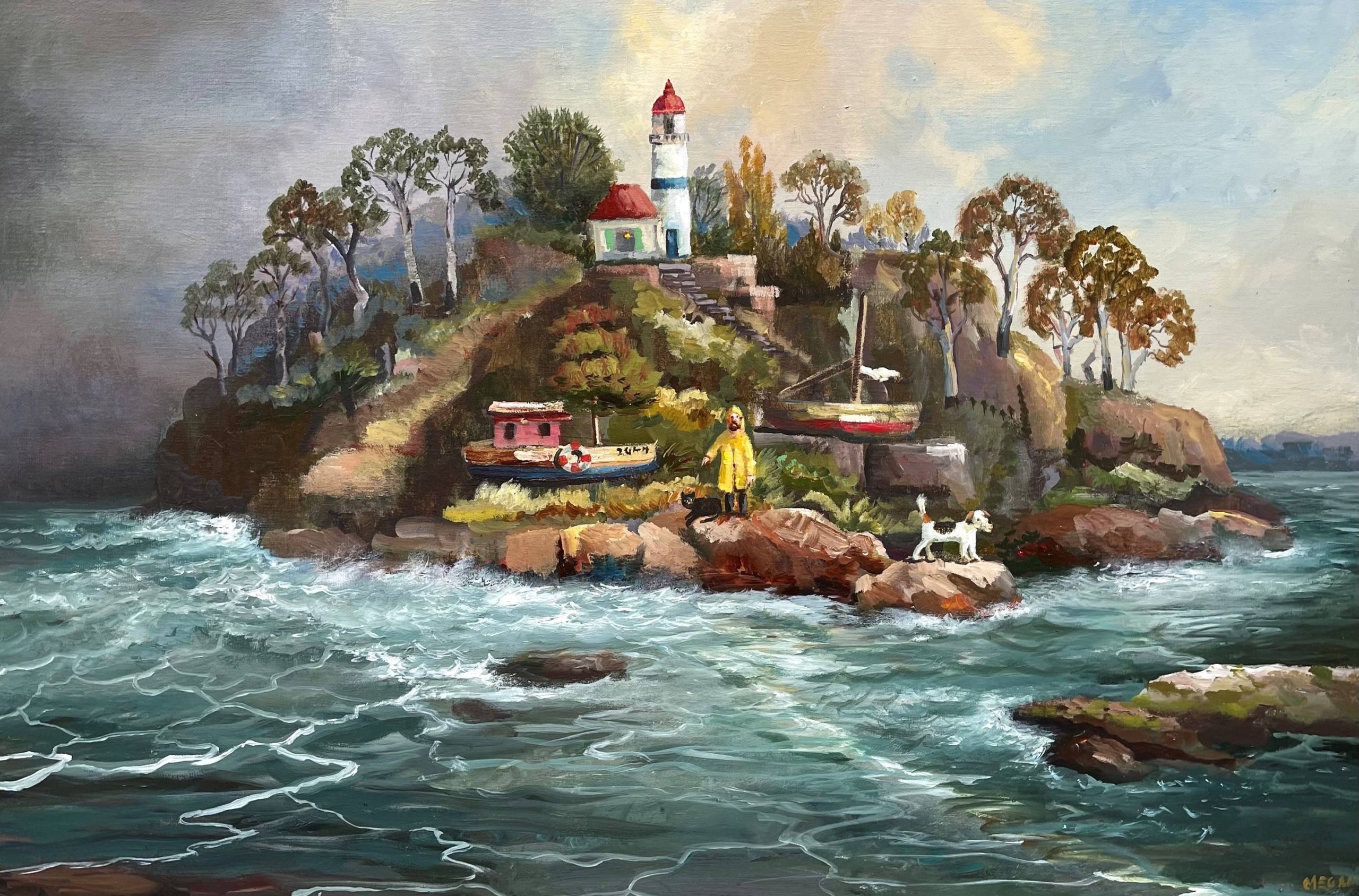 Melissa Egan 'The Lighthouse Keeper' acrylic on linen 61x92cm $10,500
