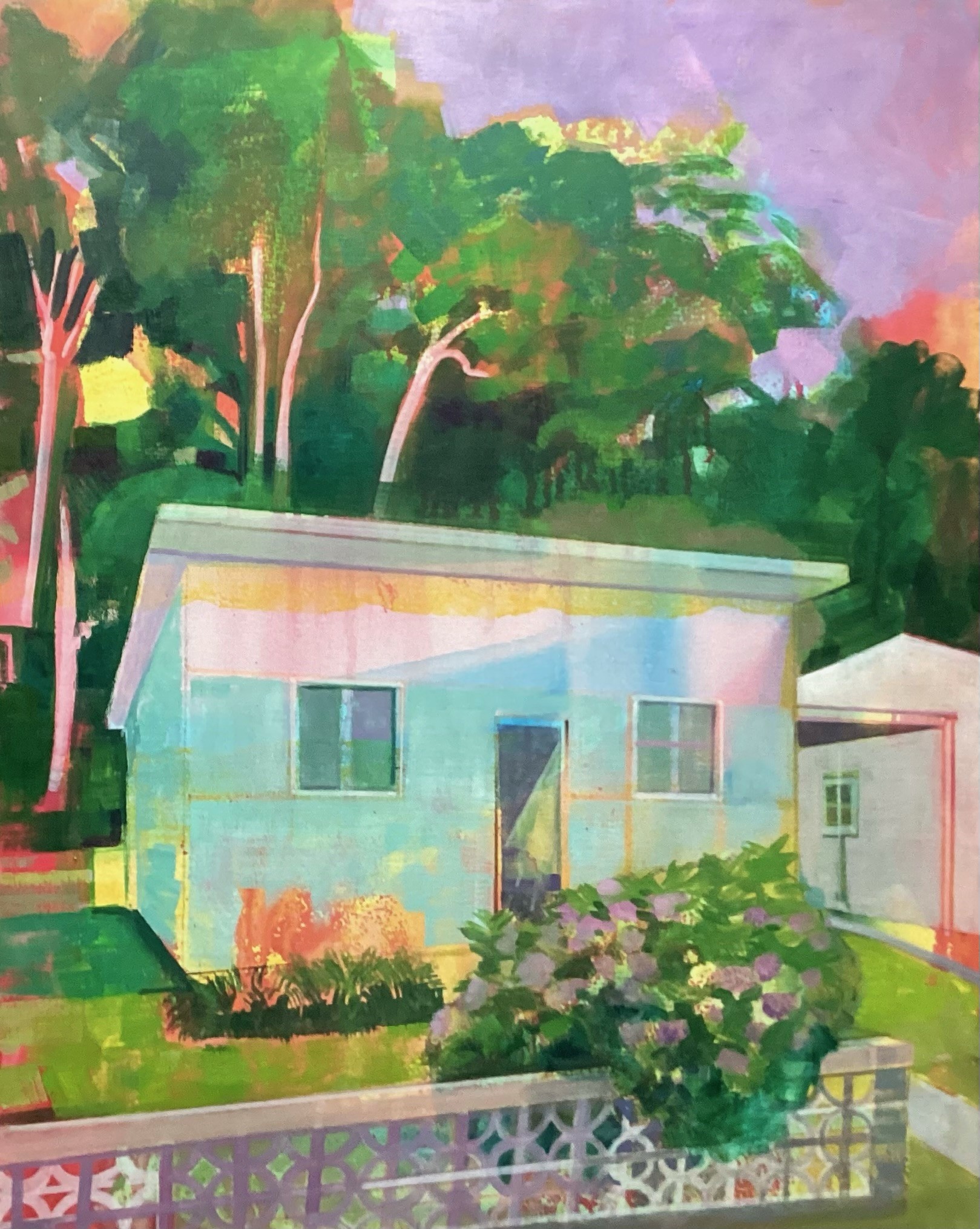 Nick Olsen 'Morning Hydrangeas' oil on canvas 76 x 62cm SOLD