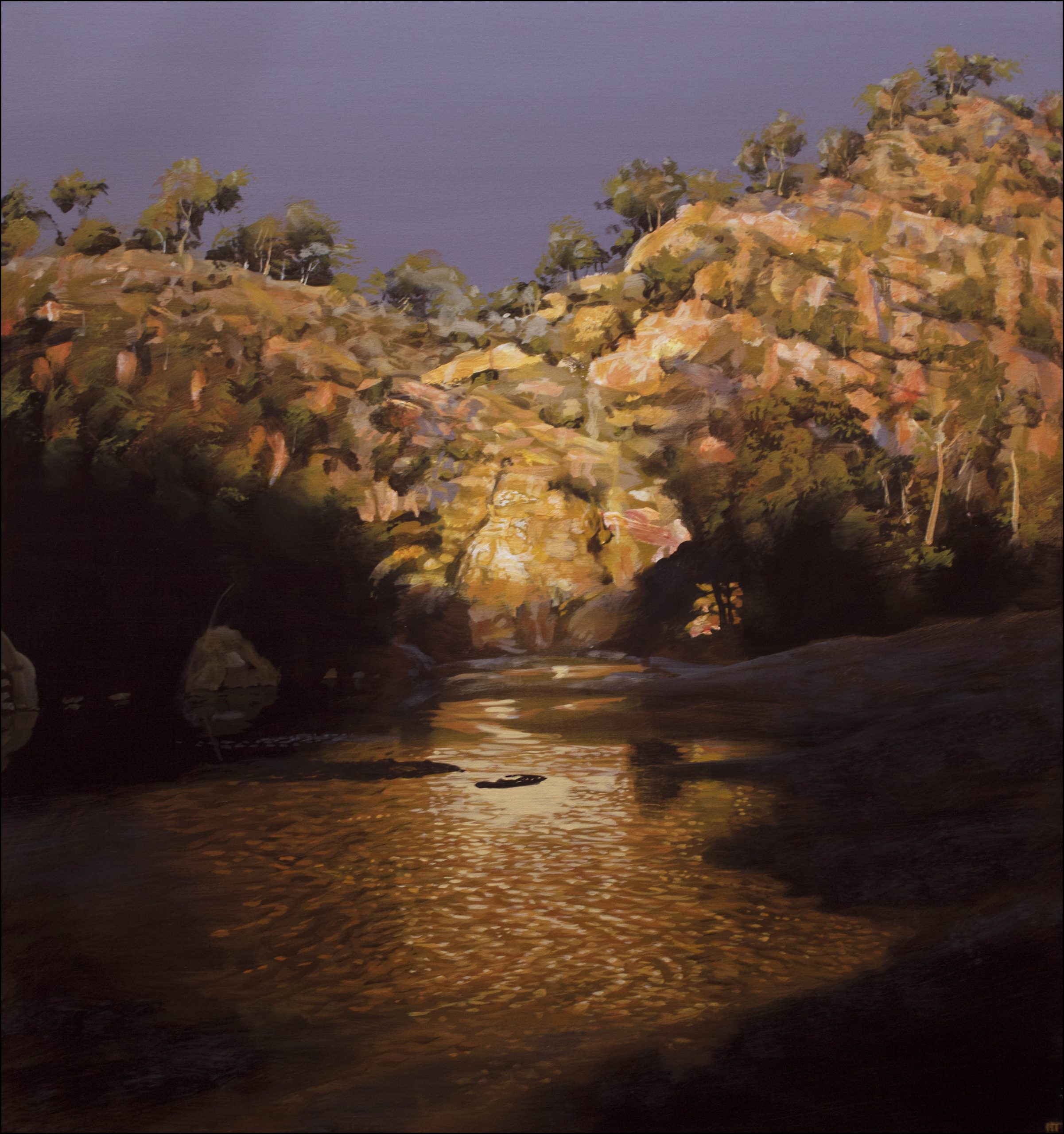 Neil Taylor 'Dawn On The Turon' acrylic on canvas 76 x 81cm $6,000