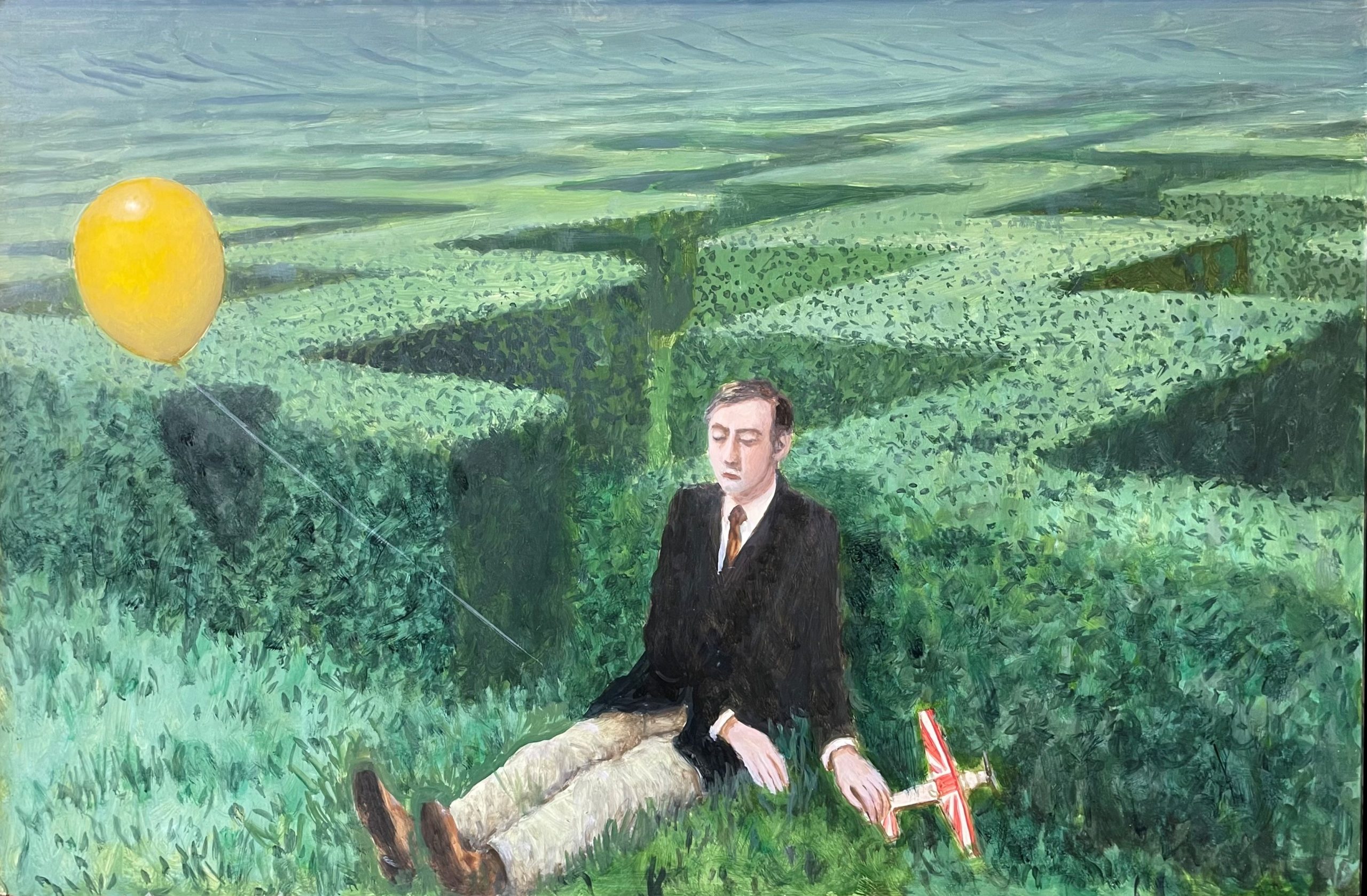 Mike Worrall 'The Reluctant Adult' oil on wood panel 40 x 60cm $6000