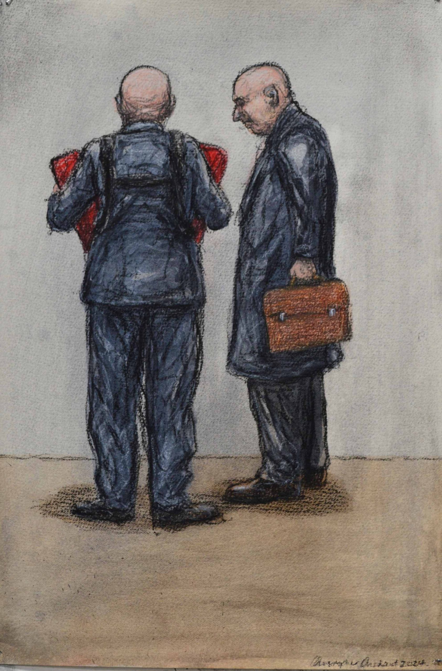 Christopher Orchard CHORUS 2024. Watercolour charcoal pencil pastel pencil on paper(Fabriano) 45.5 x 30.5 cm $3,000