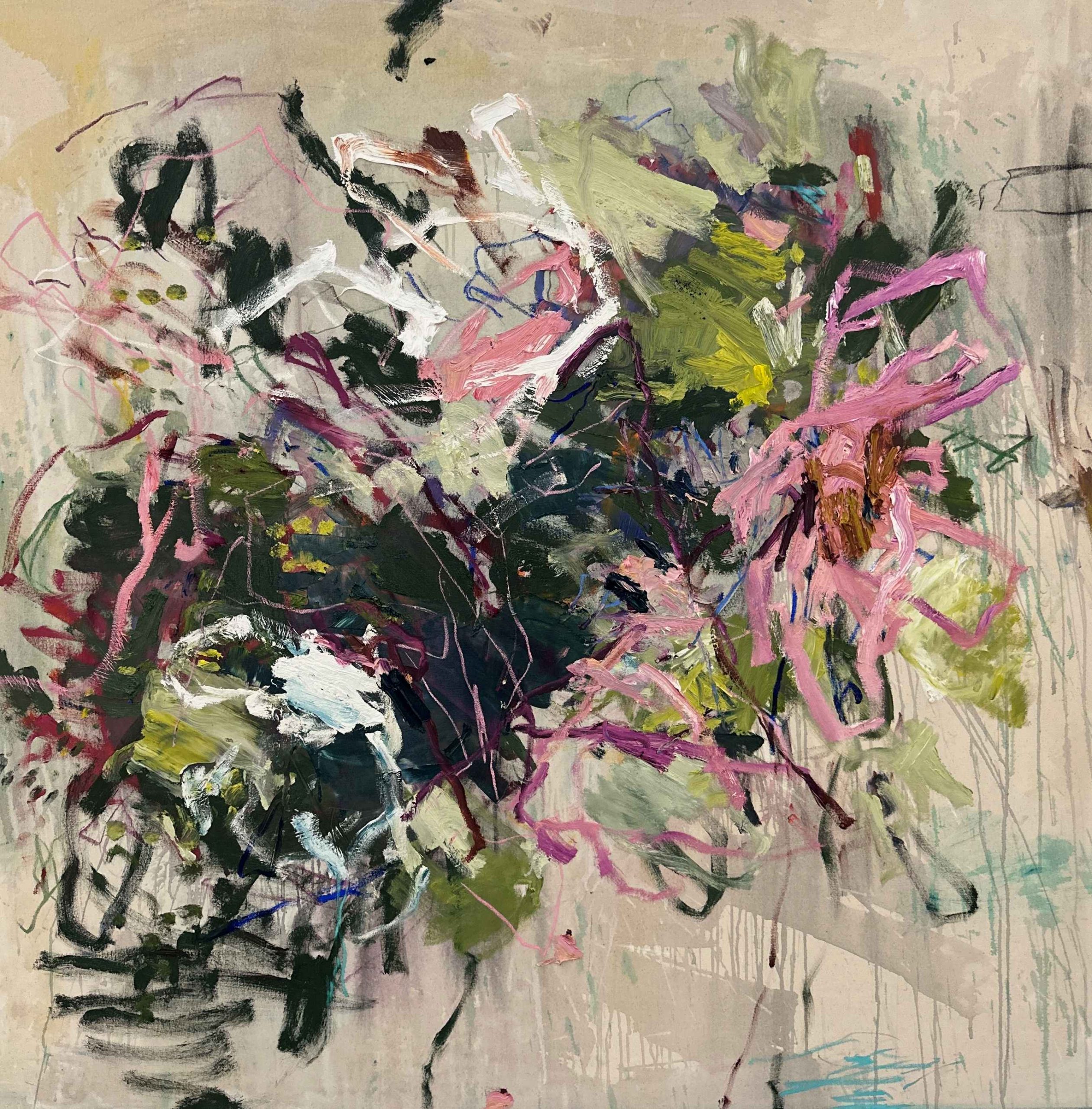 Llewellyn Skye 'Heart Free' oil and oil stick on canvas 153 x 153cm $12,000