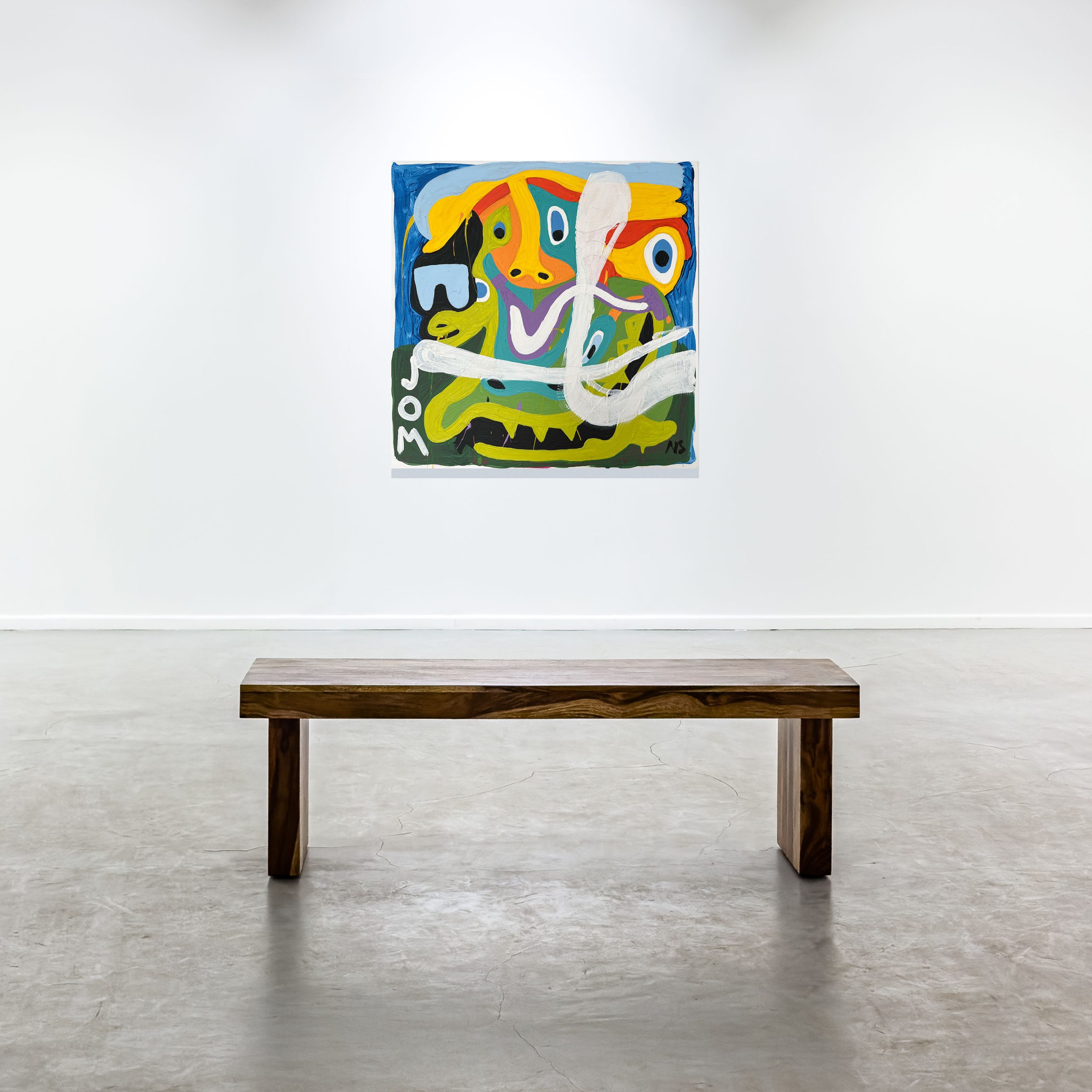Nigel Sense 'Fitness Friends' acrylic on canvas 55 x 55cm Nigel Sense 'Fitness Friends' acrylic on canvas 55 x 55cm