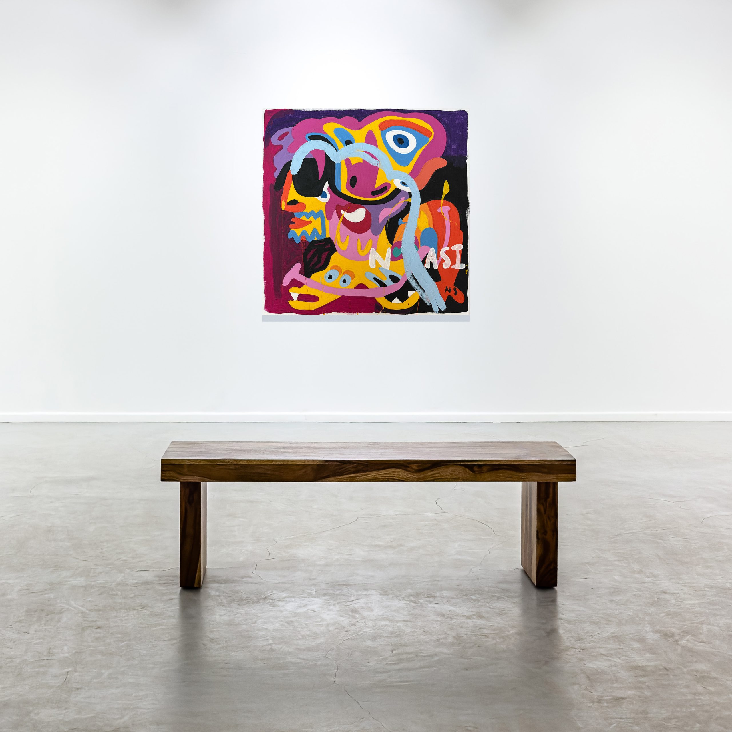 Nigel Sense 'Fried Rice Man' acrylic on canvas 55 x 55cm $2,800 Nigel Sense 'Fried Rice Man' acrylic on canvas 55 x 55cm $2,800