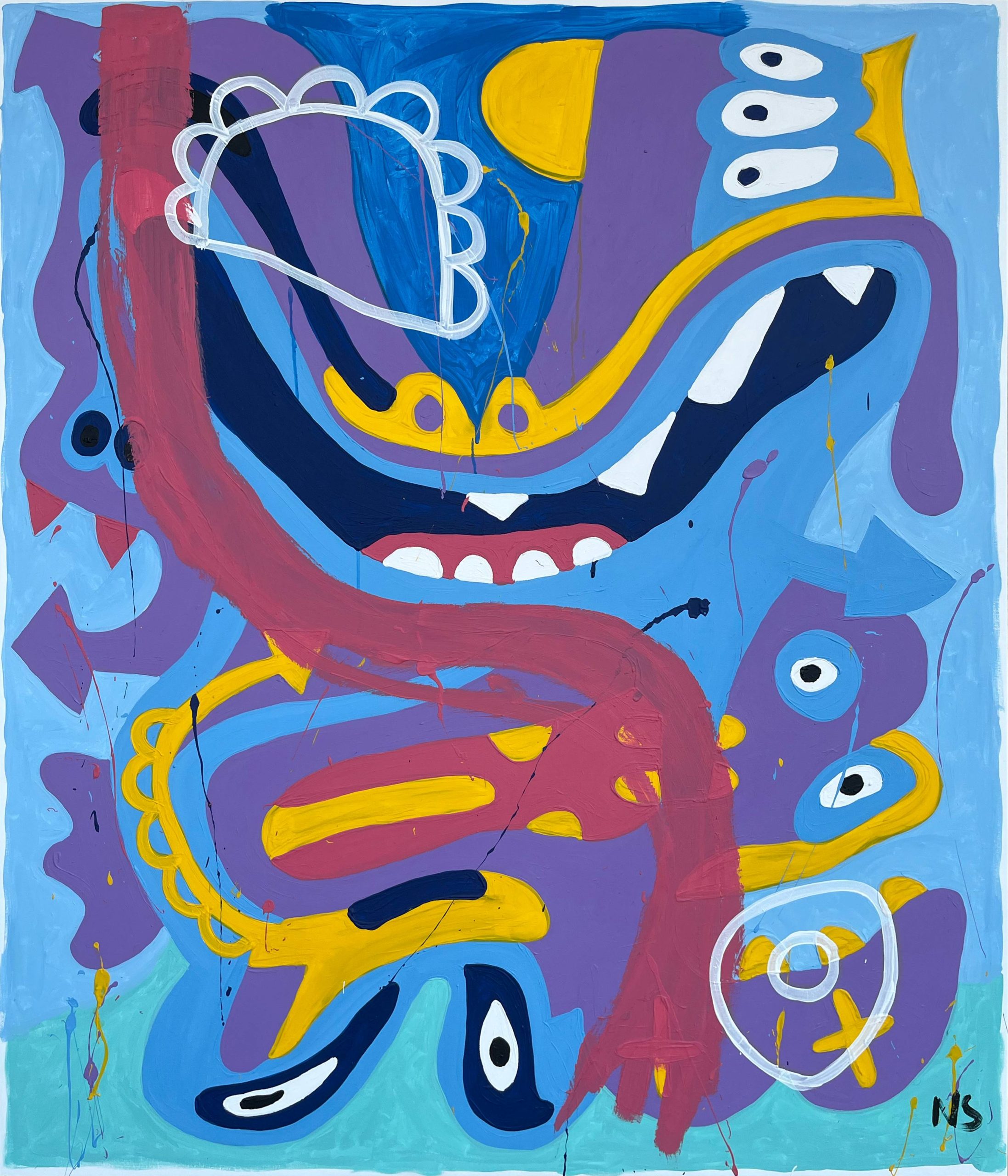 Nigel Sense 'Mr Curry Puff' acrylic on canvas 140 x 120cm $7,200 Nigel Sense 'Mr Curry Puff' acrylic on canvas 140 x 120cm $7,200
