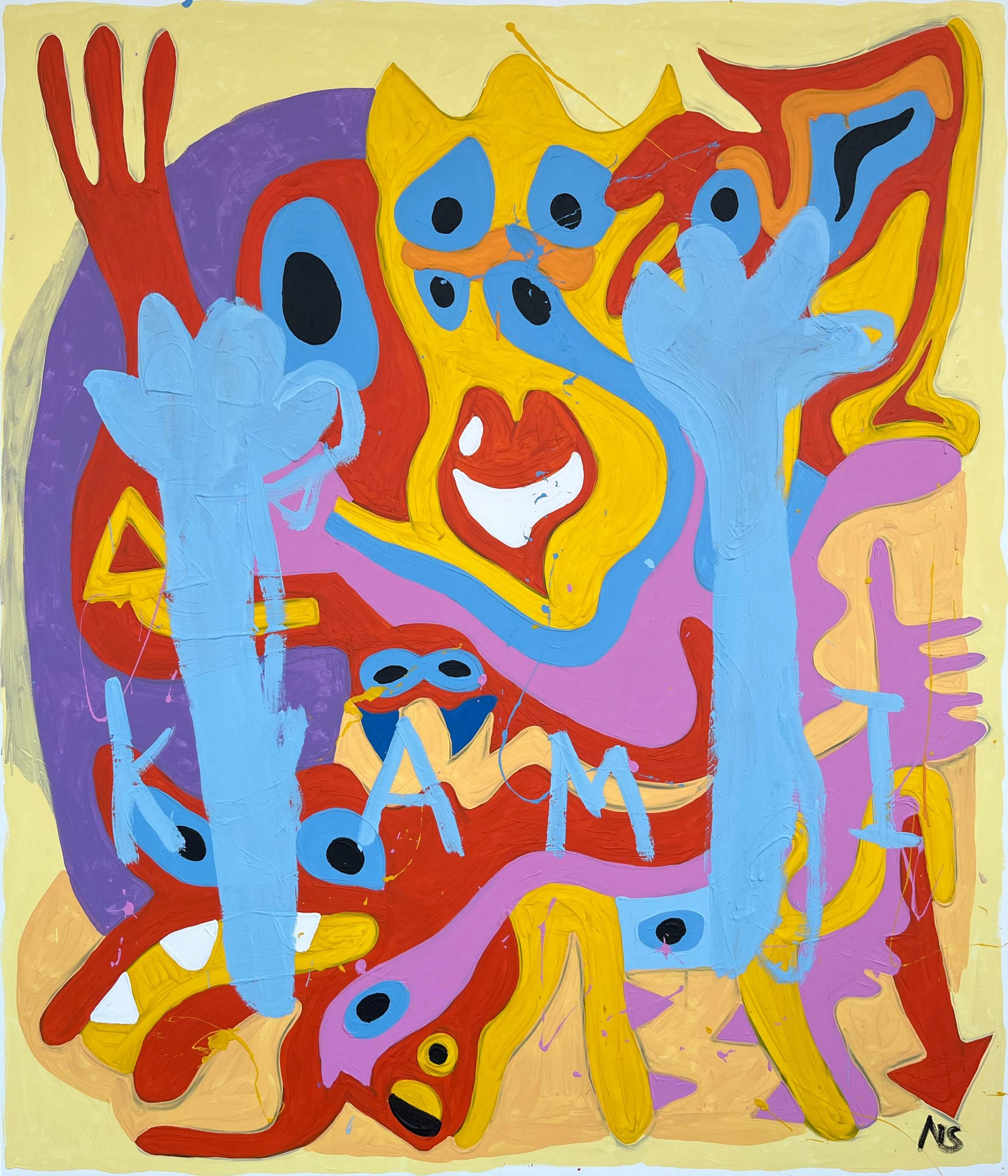 Kopi Jackfruit Monkey | ONLINE ONLY EXHIBITION Nigel Sense 'Sunset with iPhone' acrylic on canvas 140 x 120cm $7,200