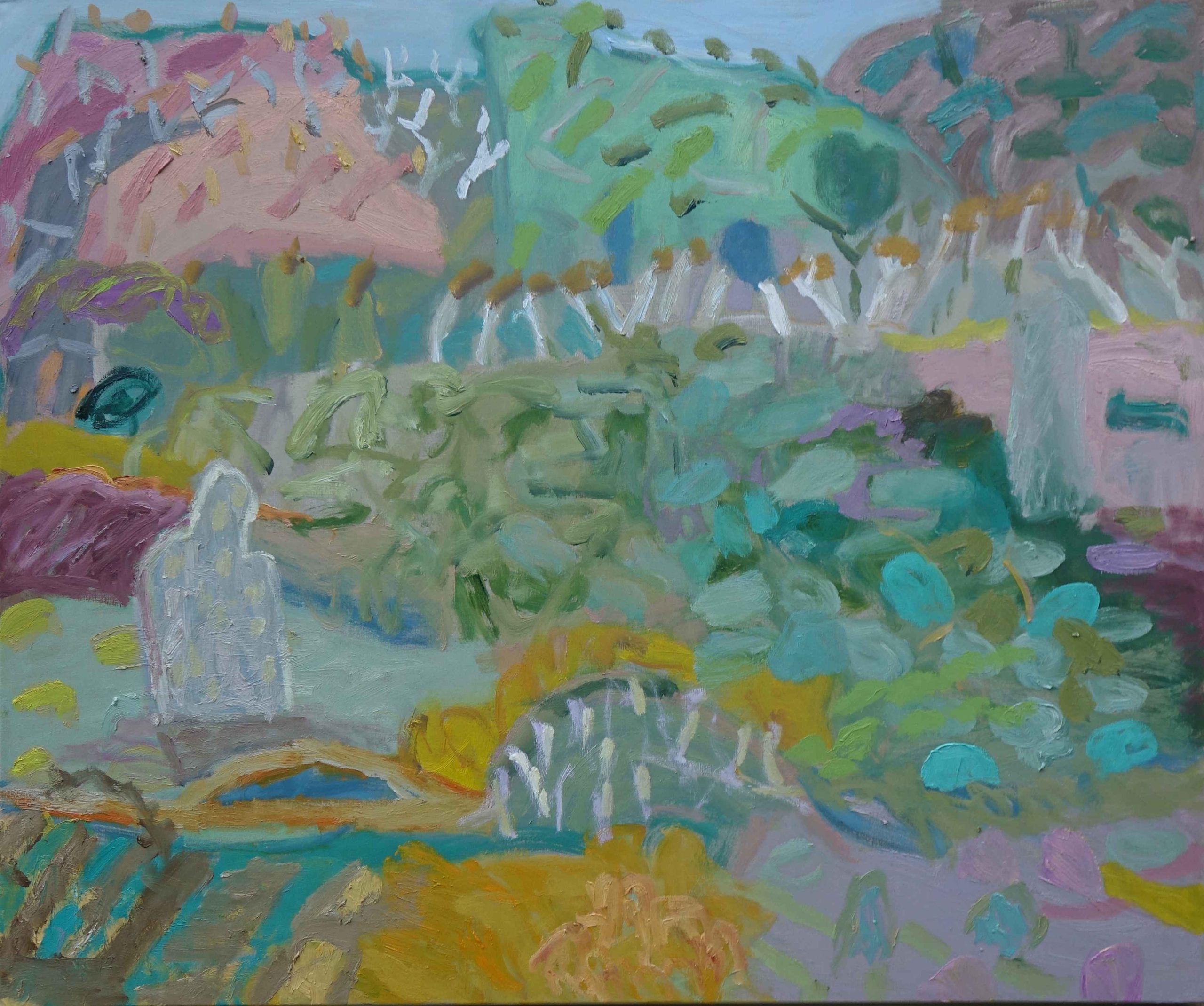 Sally Stokes 'Summer Days' oil on linen 102 x 122cm