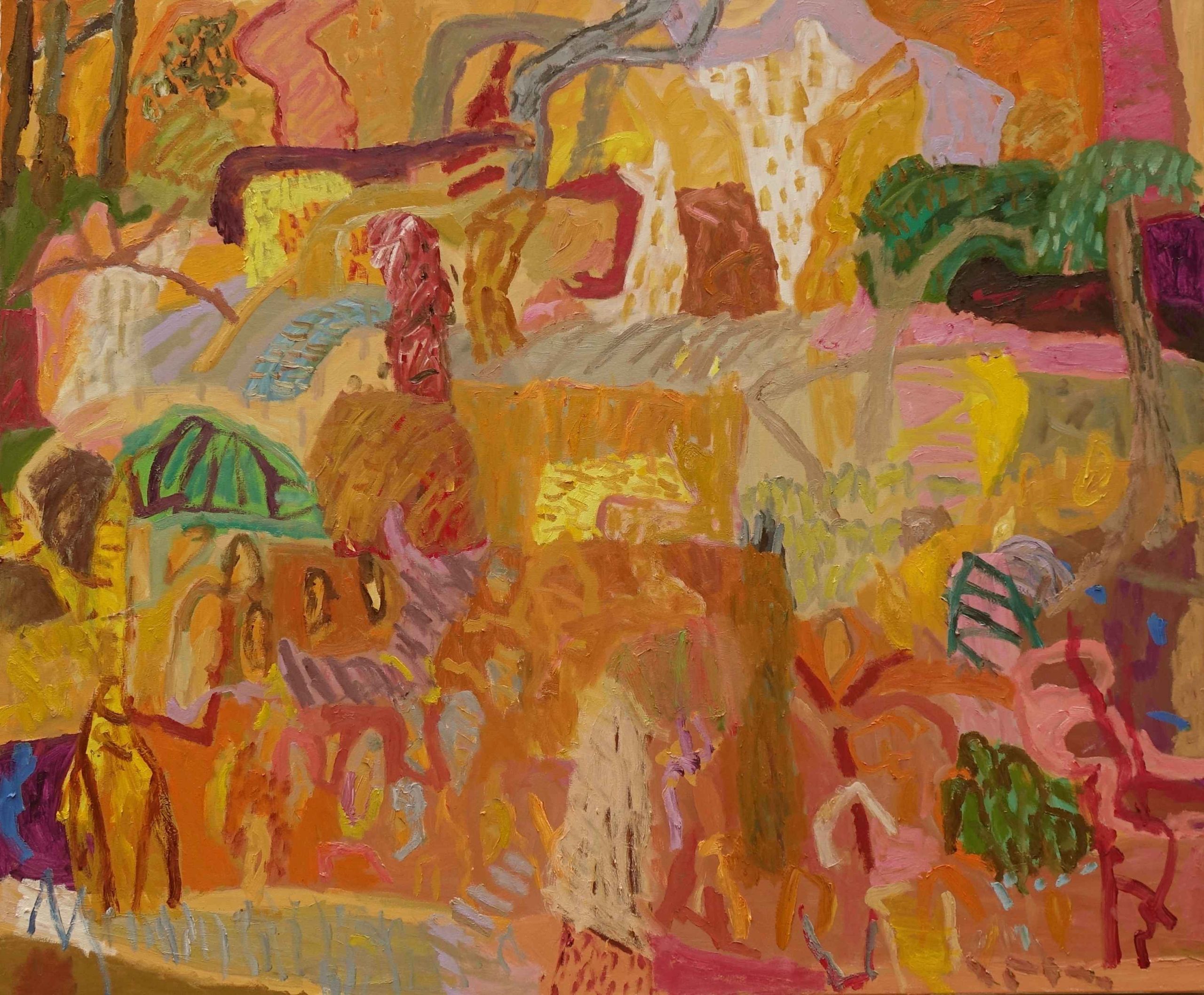 Sally Stokes 'Where the lyrebird sings' oil on canvas 154 x 185cm