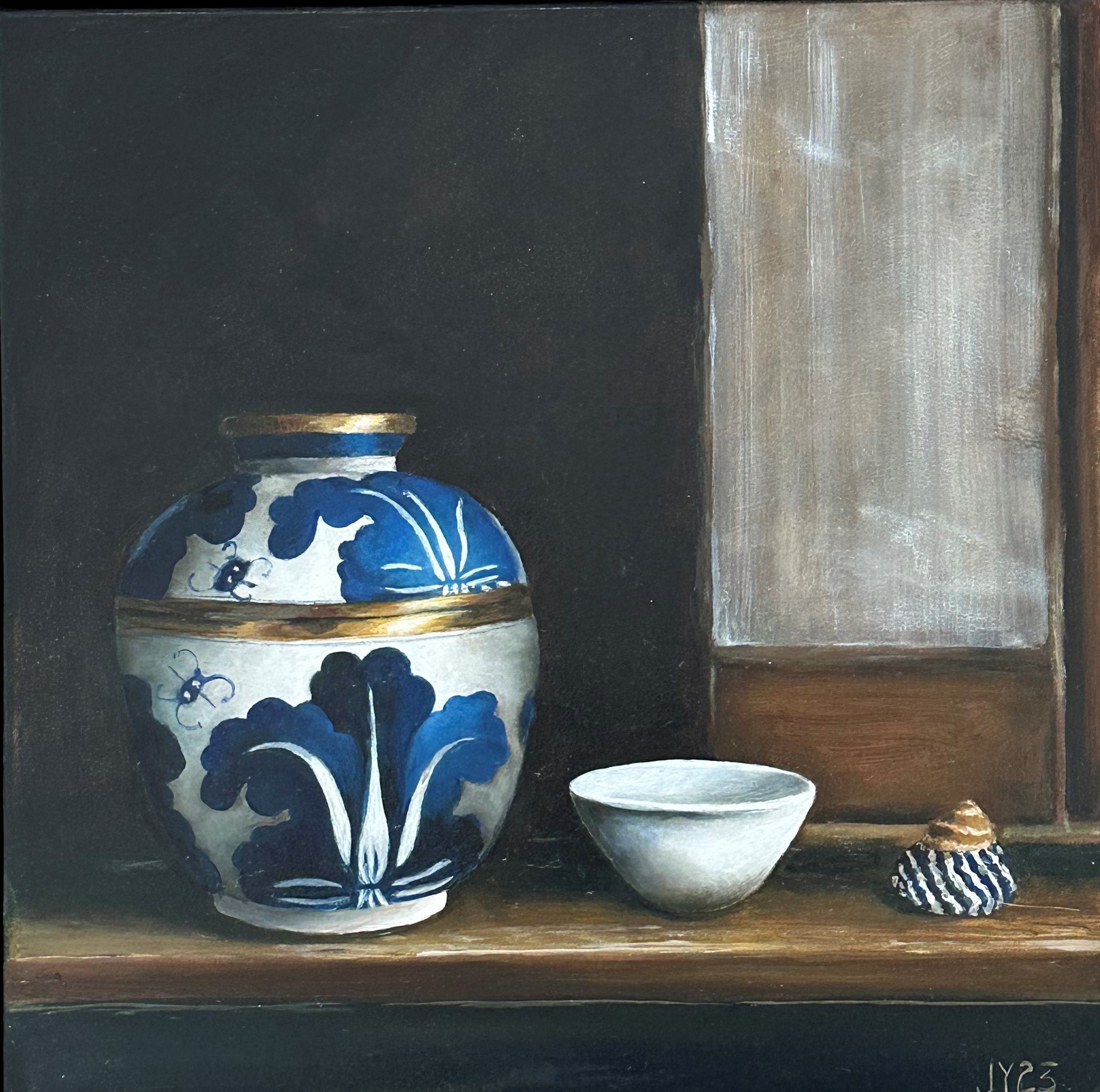 Jo Young 'Strange Arrangement No 3' oil on canvas 30 x 30cm $2,600 Jo Young 'Strange Arrangement No 3' oil on canvas 30 x 30cm $2,600