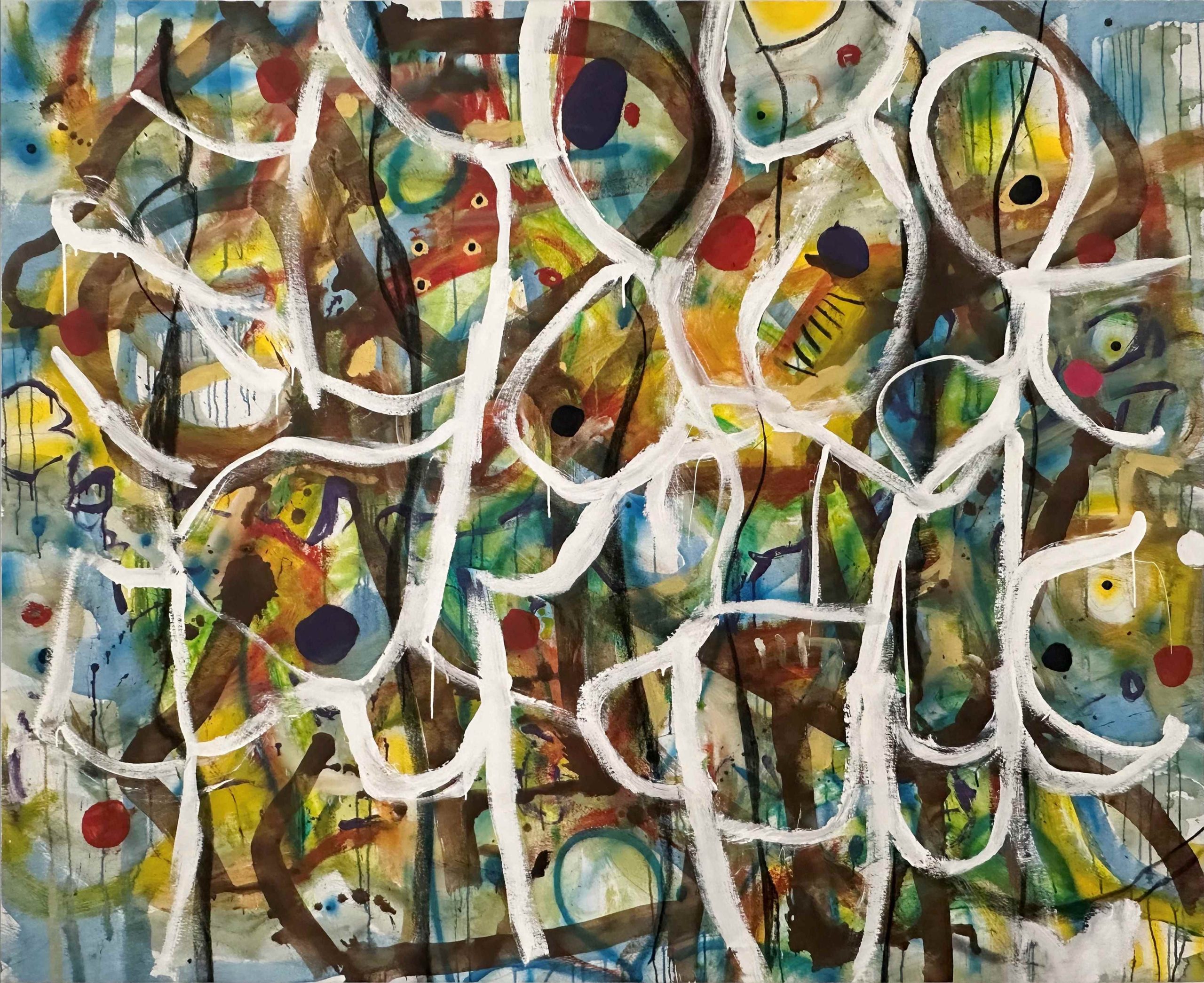 Recent Paintings Al Poulet ' Spring'' acrylic on canvas 174 x 198cm SOLD