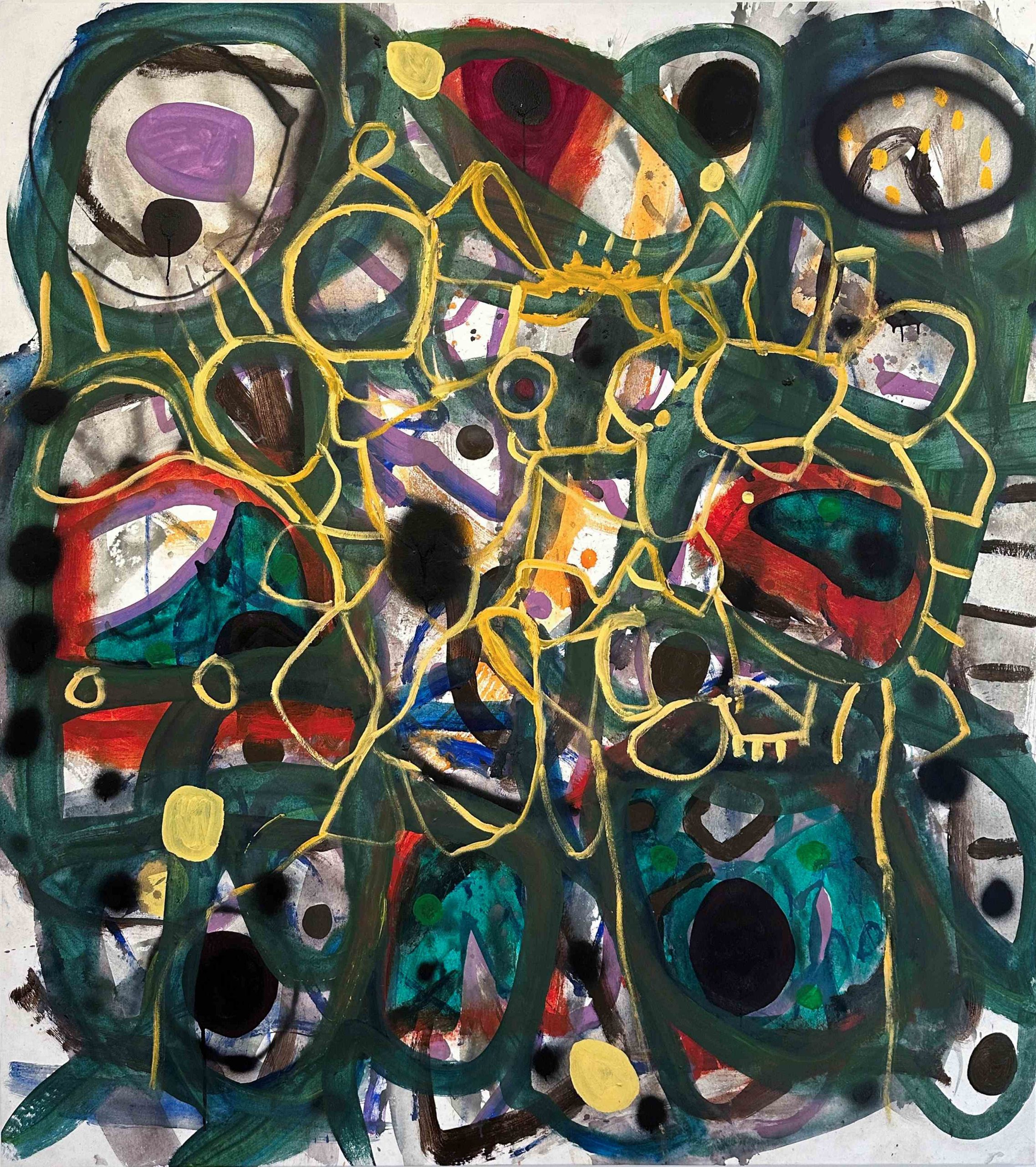 Al Poulet 'WW' acrylic on spraypaint on canvas 220 x 175cm $14,000