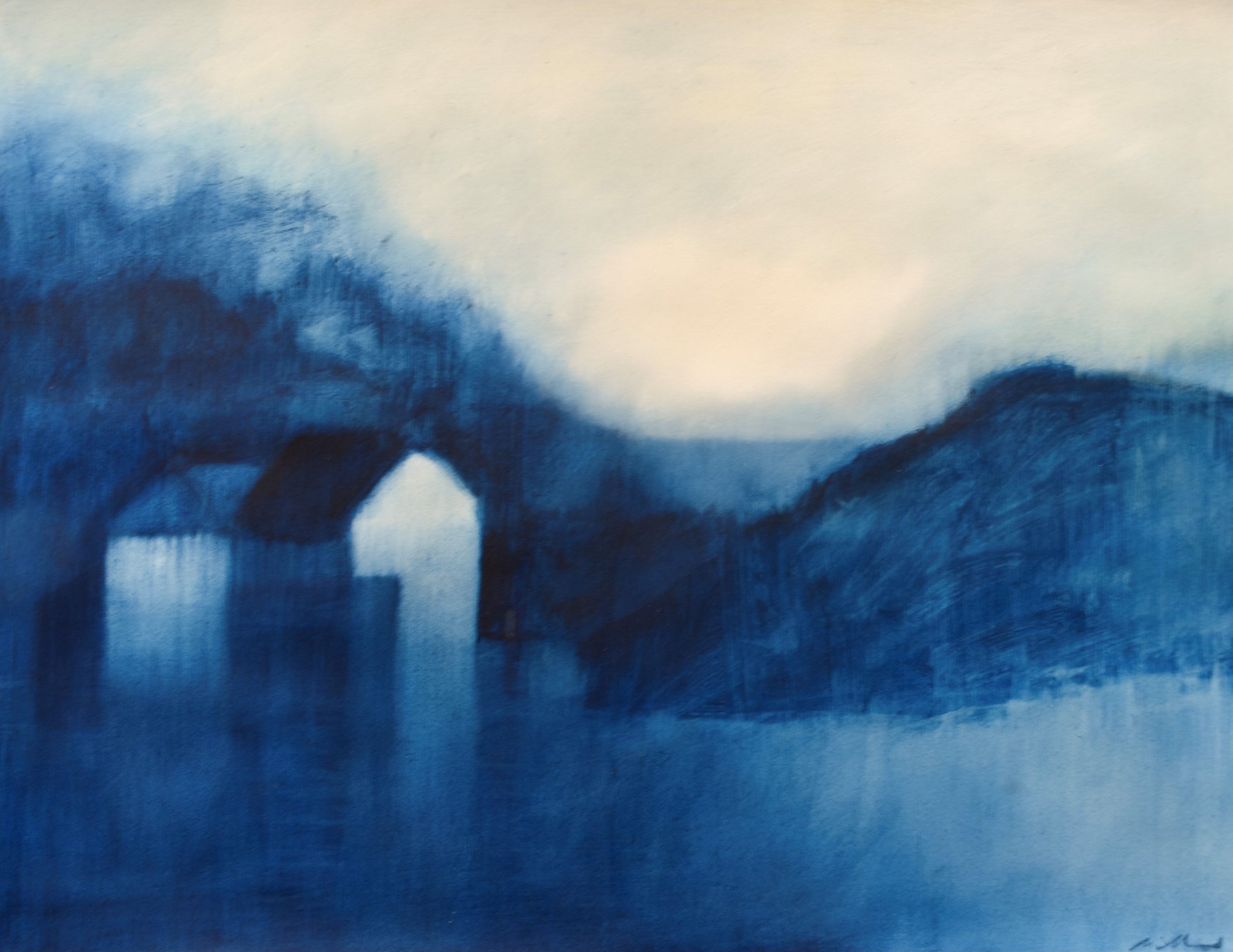 Eleanor Millard 'A Secret Inlet' acrylic on Dutch aquatint paper 76 x 97cm (framed size: 84 x 105cm) SOLD