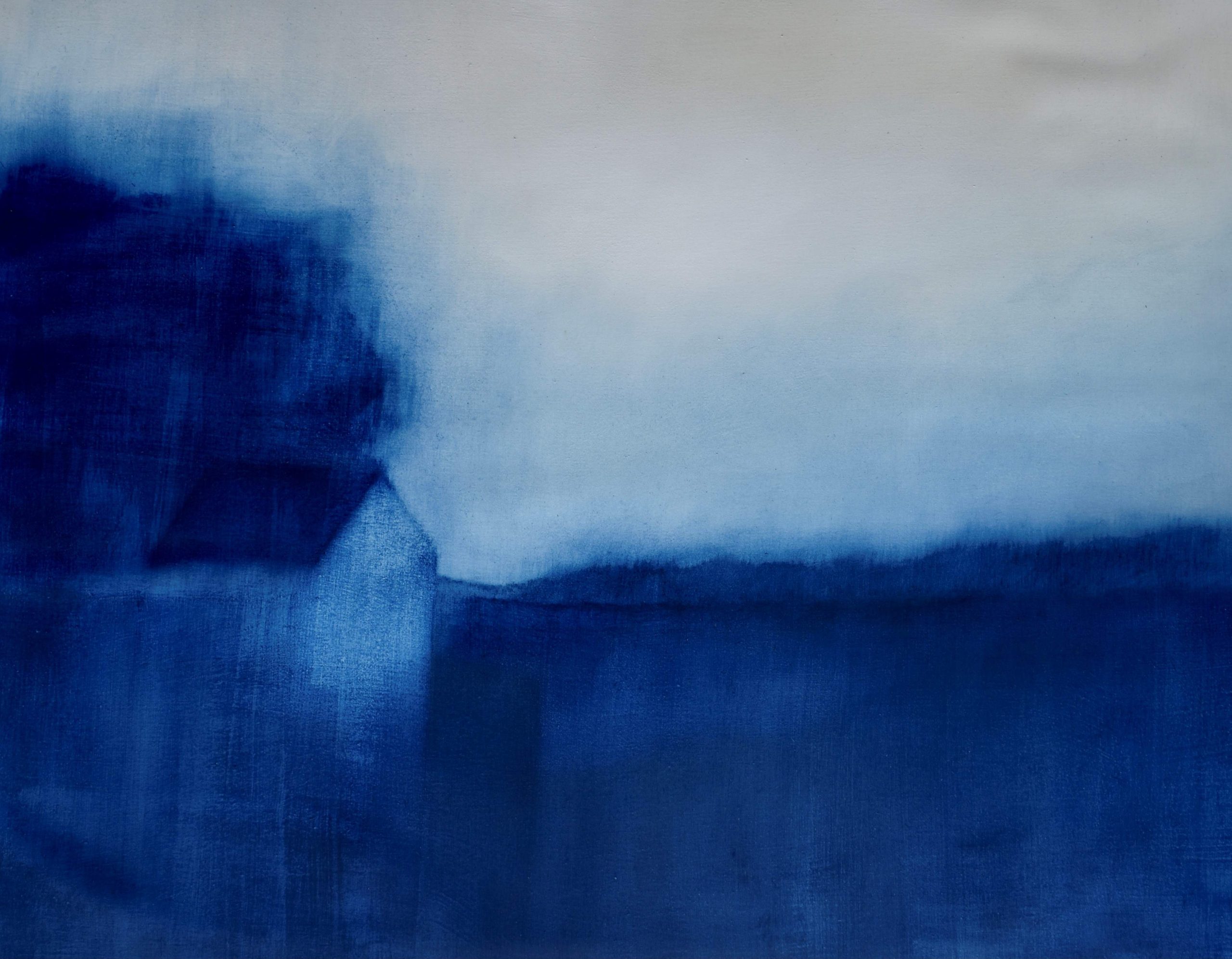 Eleanor Millard 'Across from the mainland' acrylic on Arches aquarelle paper 102 x 114cm (framed size: 110 x 122cm) NZ$9,990