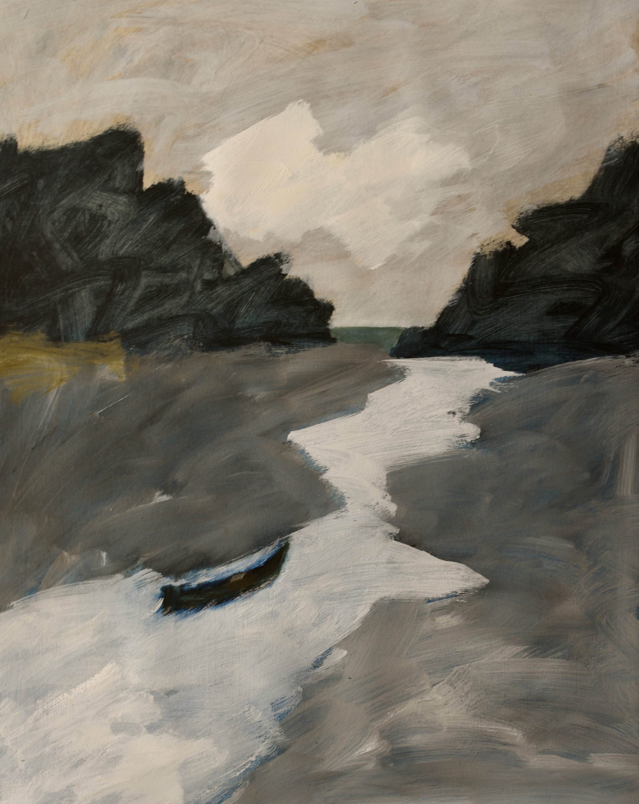 Eleanor Millard 'White Water' acrylic on Dutch aquatint paper 97 x 76cm (framed size: 105 x 84cm) SOLD
