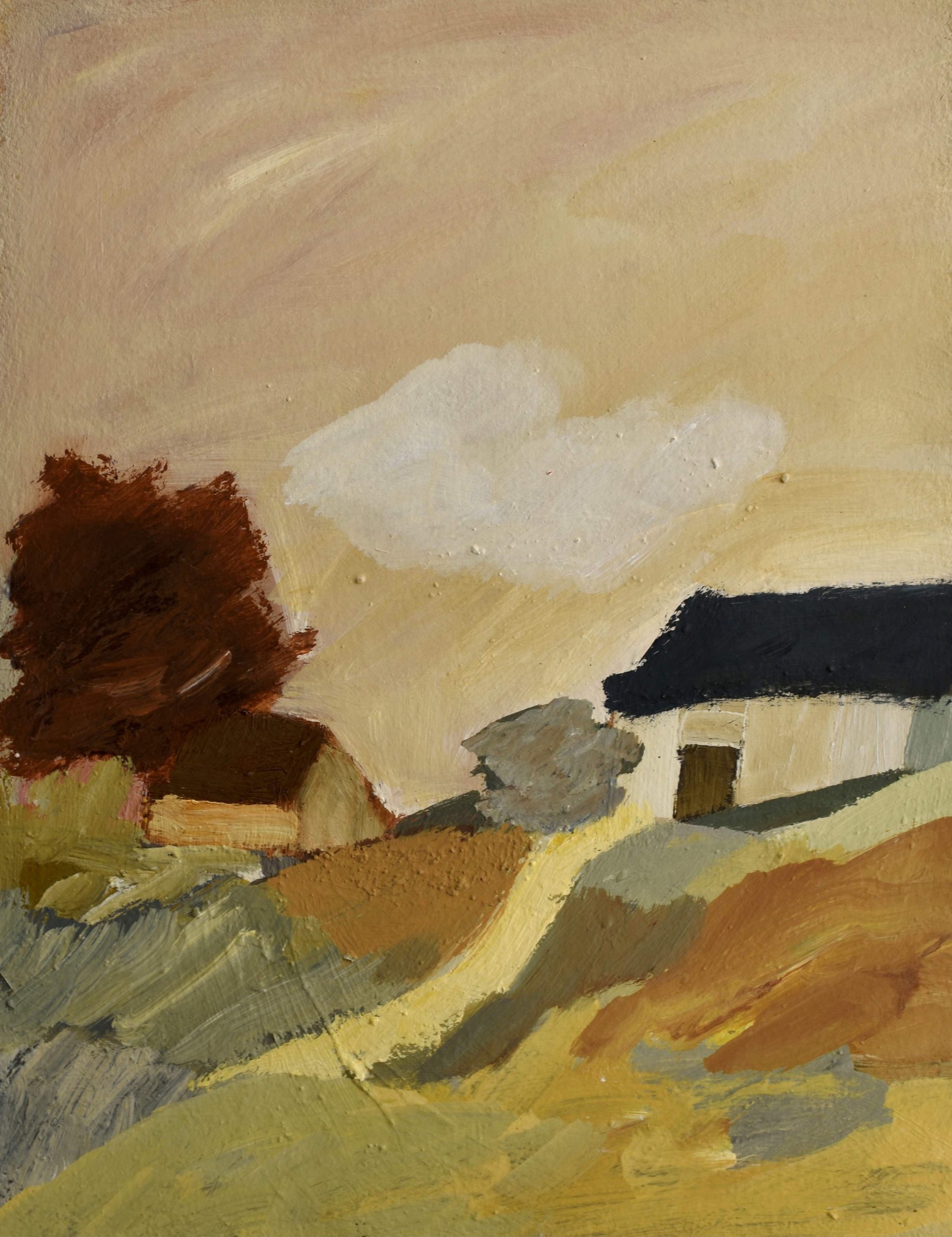 Eleanor Millard 'Wood Wind' acrylic on handmade French paper 60 x 50cm (framed size: 77 x 62cm) NZ$5,600