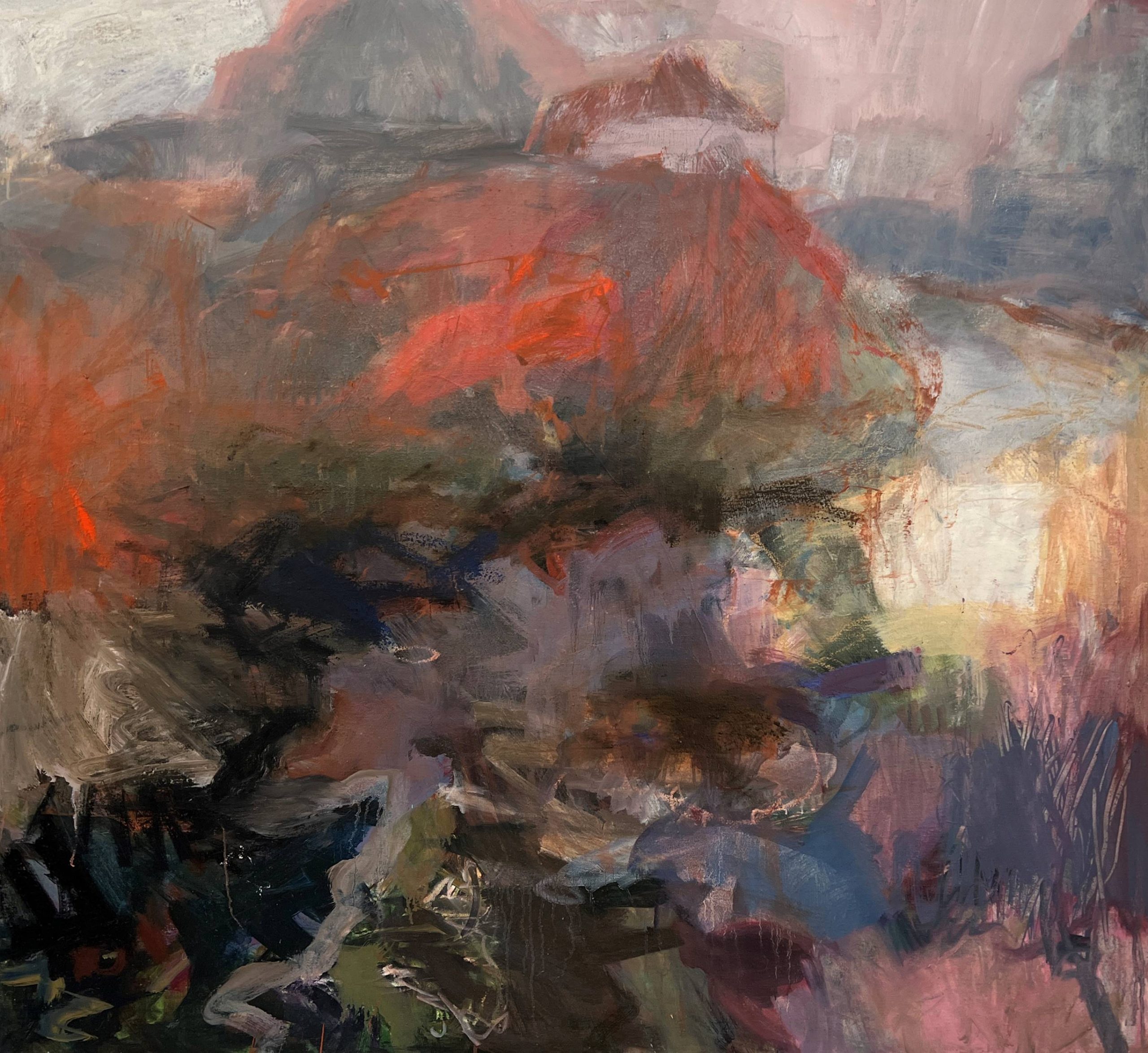 Kerry McInnis 'A Visit to the Mountains' oil and oil stick on canvas 112 x 122cm $11,000 Kerry McInnis 'A Visit to the Mountains' oil and oil stick on canvas 112 x 122cm $11,000