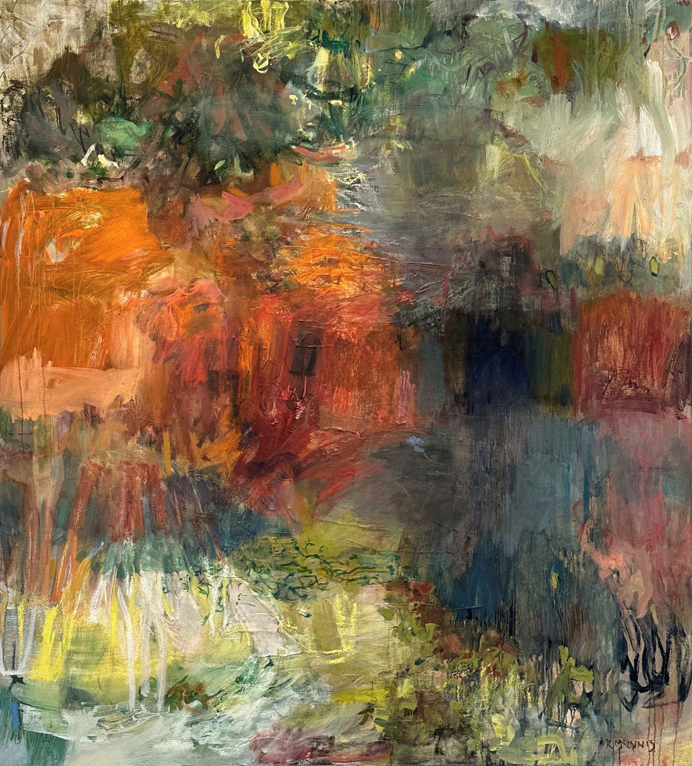 Kerry McInnis 'An Evening at the Pond' oil and oil stick on linen 167 x 152cm $17,800 Kerry McInnis 'An Evening at the Pond' oil and oil stick on linen 167 x 152cm $17,800