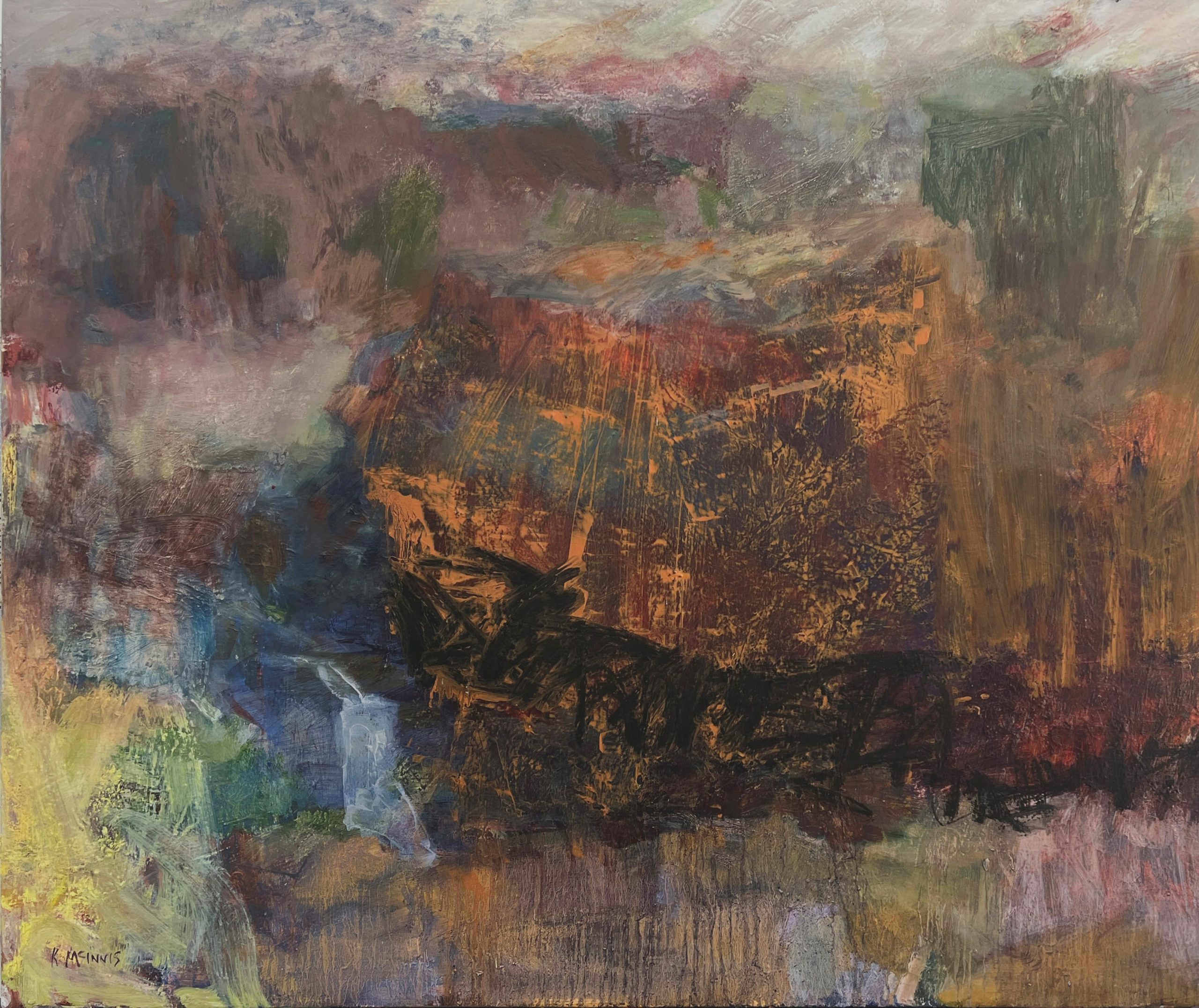 Kerry McInnis 'The Quiet Light' oil and oil stick on canvas 102 x 122cm $10,000 Kerry McInnis 'The Quiet Light' oil and oil stick on canvas 102 x 122cm $10,000