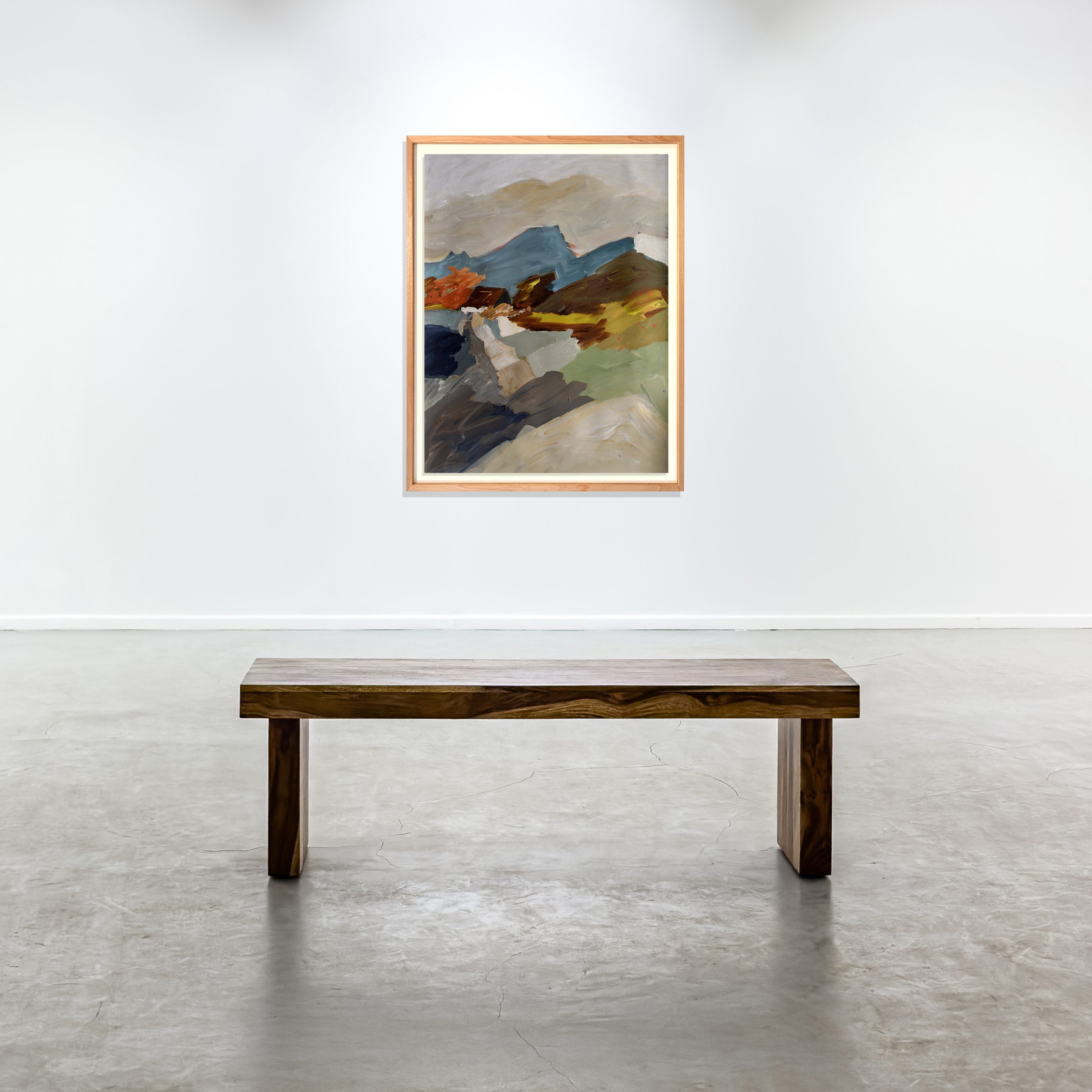 Eleanor Millard 'Orange Trees' acrylic on Dutch aquatint paper 97 x 76cm email Eleanor Millard 'Orange Tree'97 x 76cm